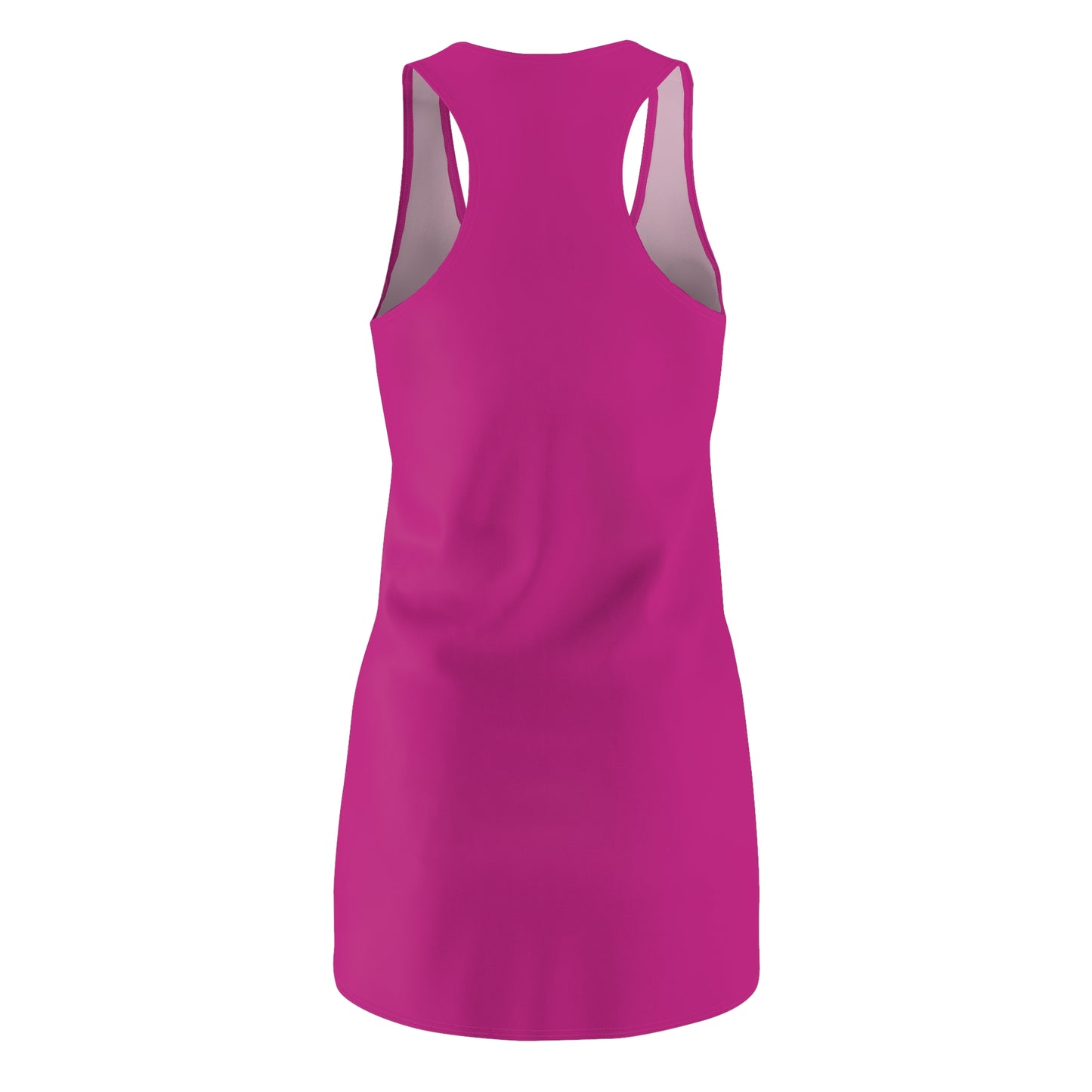 Pinkes Racerback Kleid mit Cute Katzenface Design