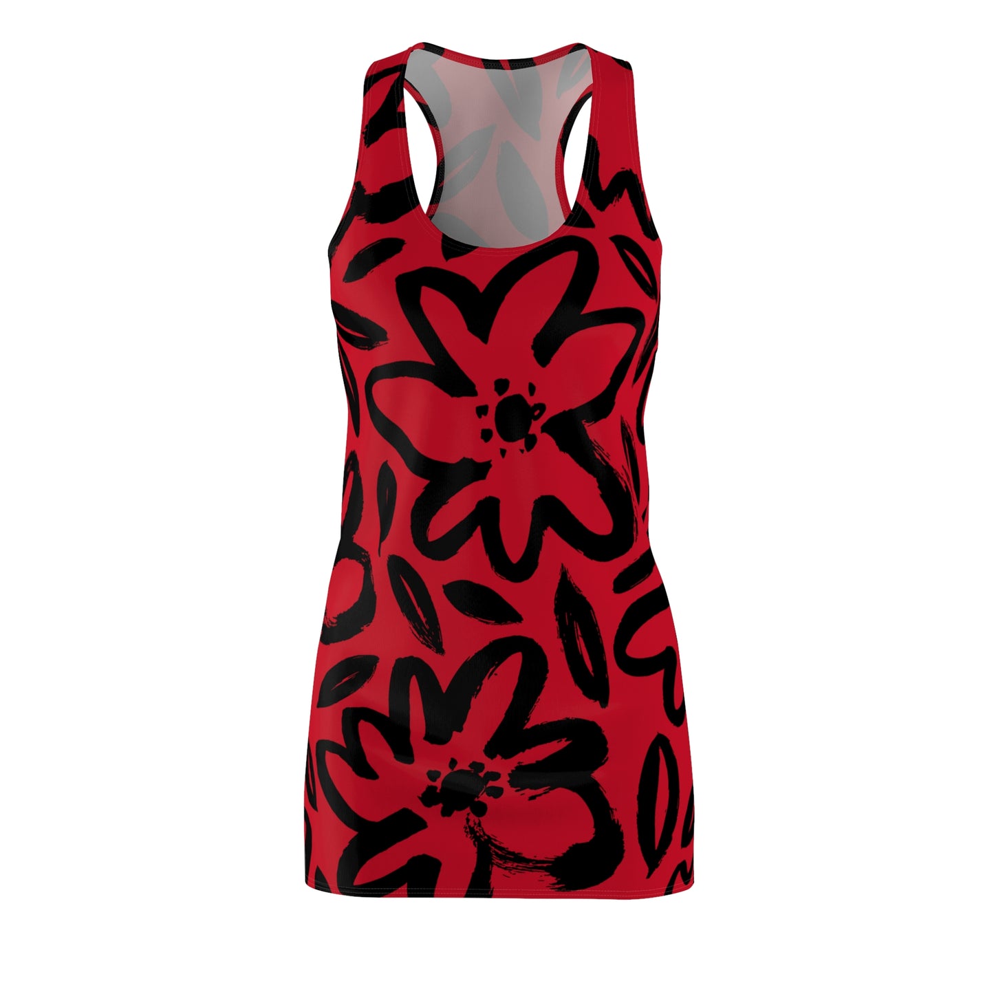 Racerback Kleid Damen Blumenmuster – Sommerkleid Strandkleid