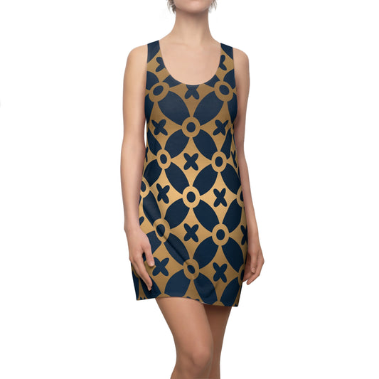 Abstract Floral Racerback Kleid | Geometrisches Muster