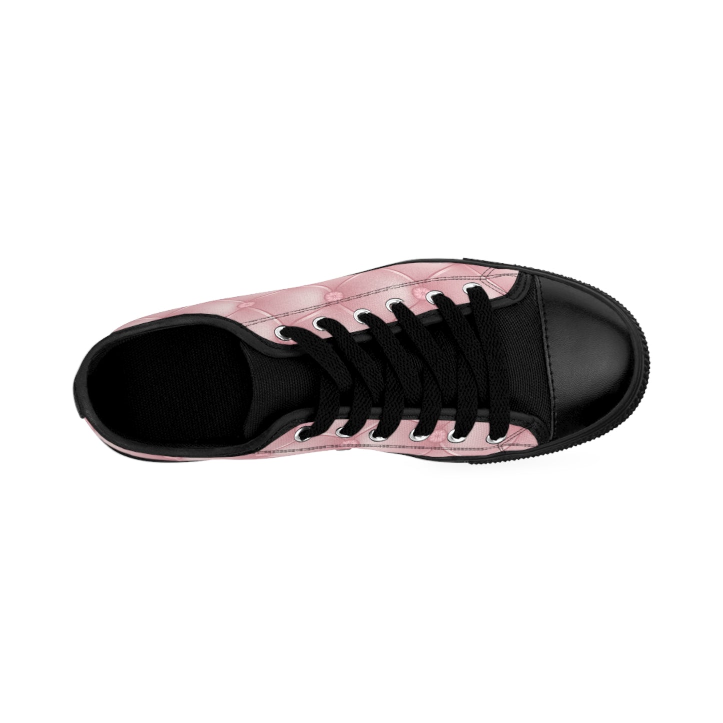 Damen Sneaker Rosa Steppmuster | Canvas Low Top Streetwear Schuhe