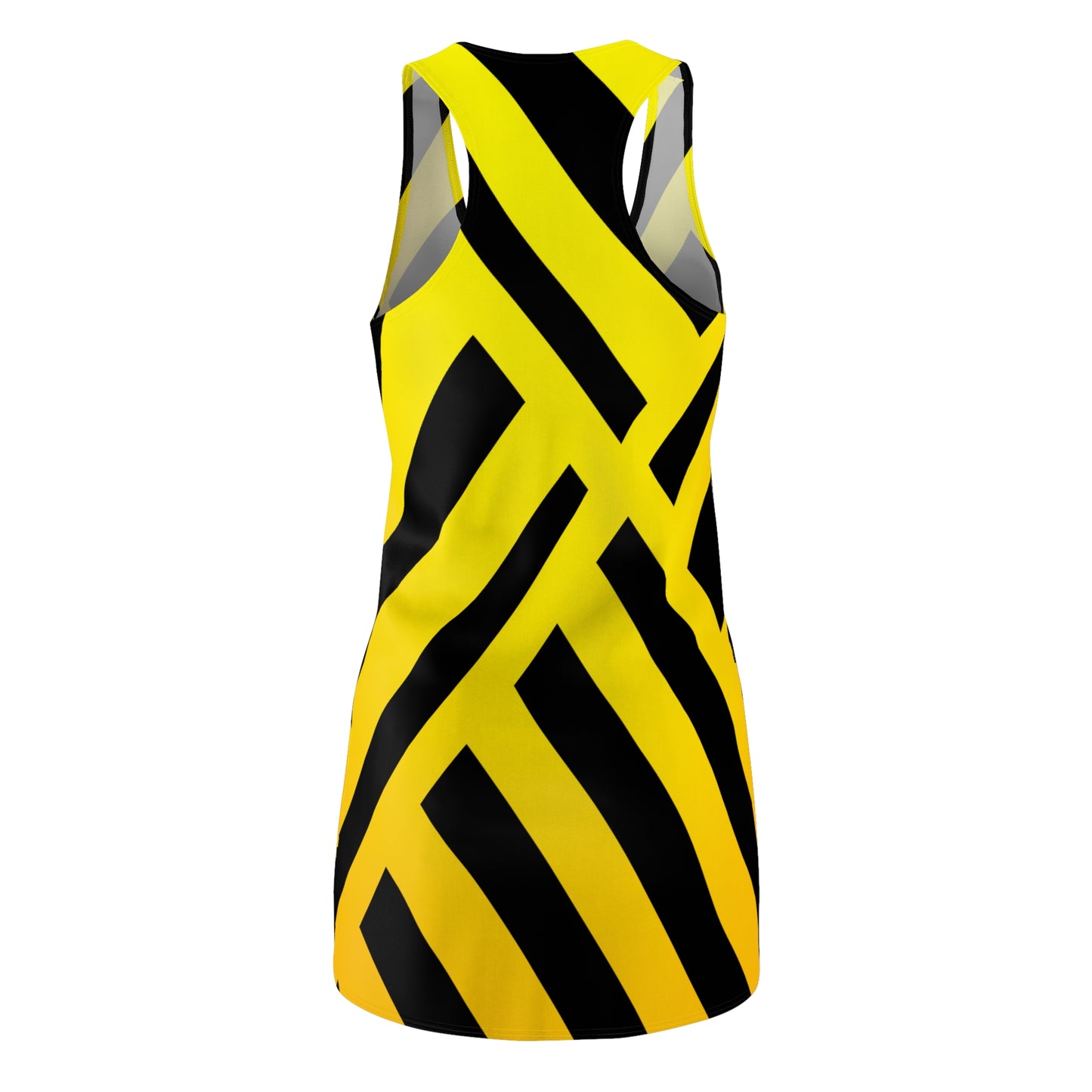 Gelbes Racerback Kleid – Stylisches Sommerkleid mit Linienmuster