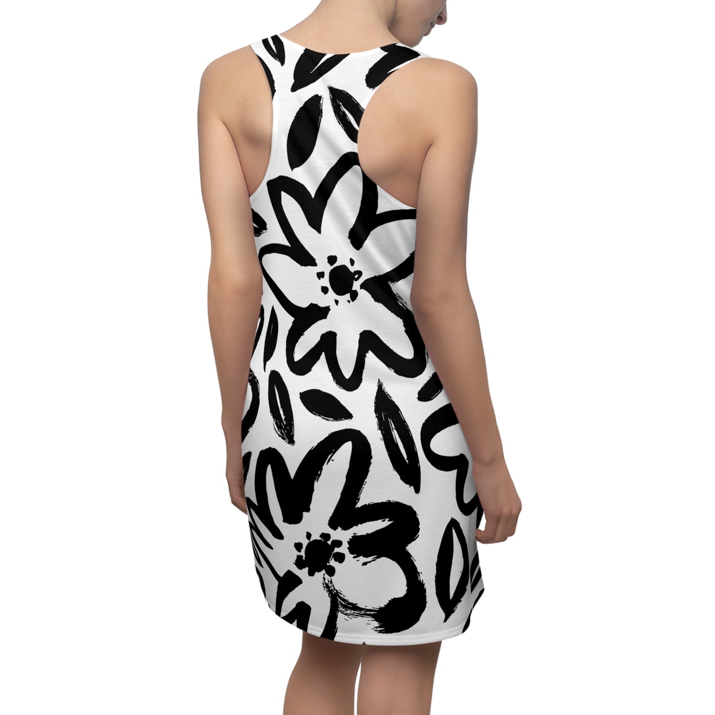 Racerback Kleid Damen Blumenmuster – Sommerkleid Strandkleid