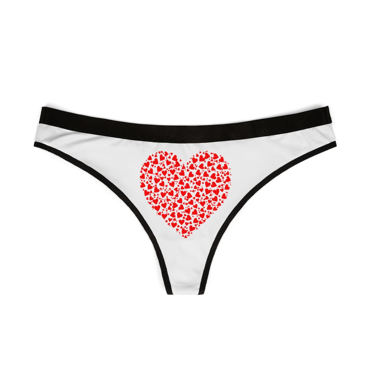 Damen Thong Unterwaesche Bequeme Atmungsaktive Slips mit Herzchen