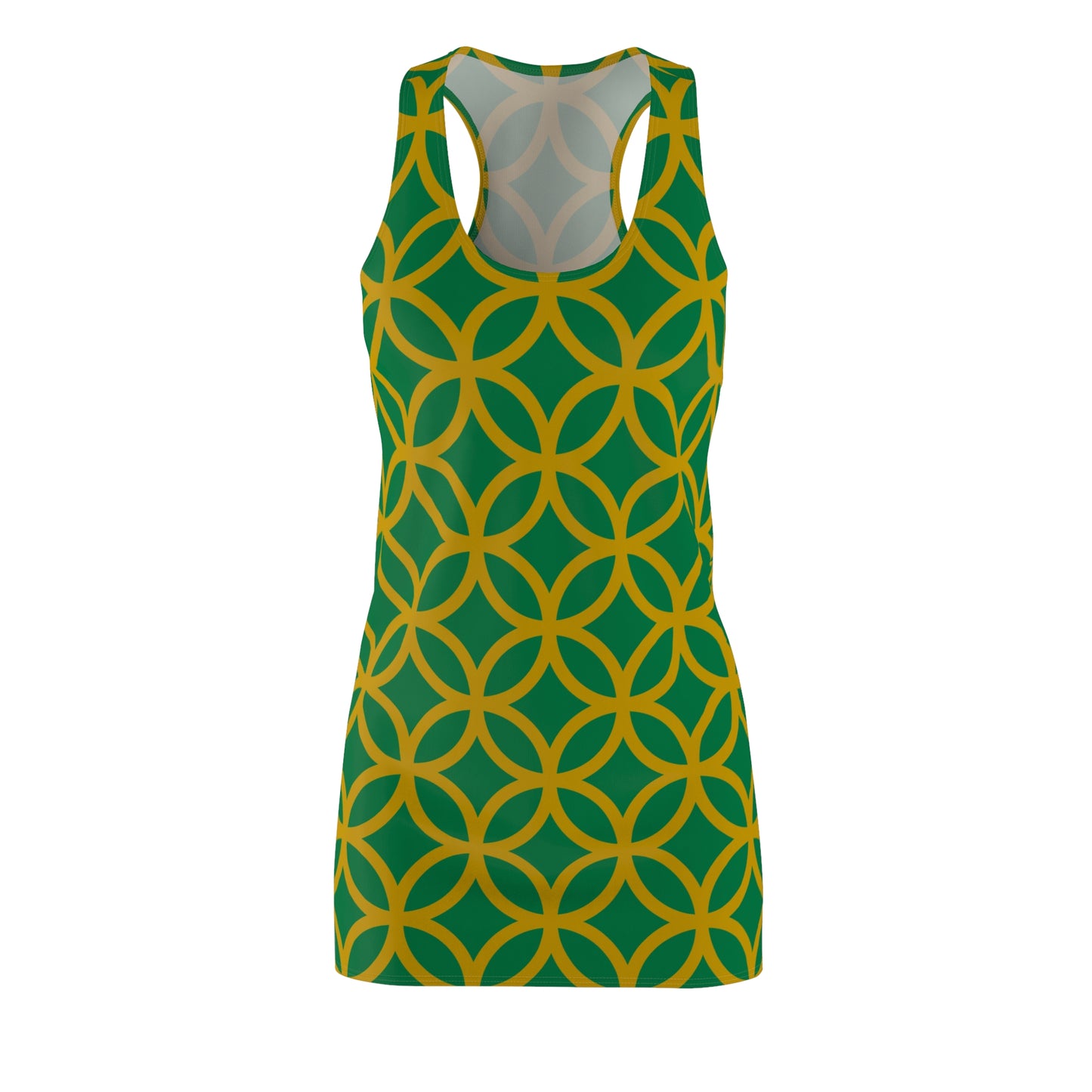 Luxury Racerback Dress mit Modern Circle Pattern Design