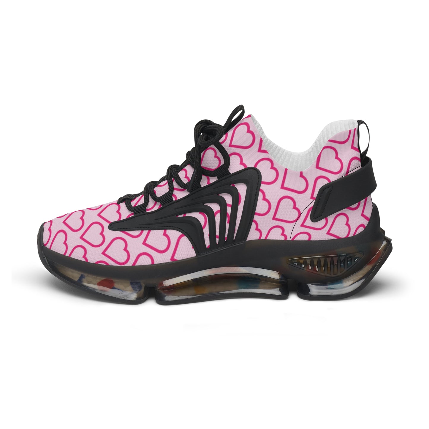 MauserDesign Damen Sneaker Herz Mesh Atmungsaktiv Bequeme Turnschuhe