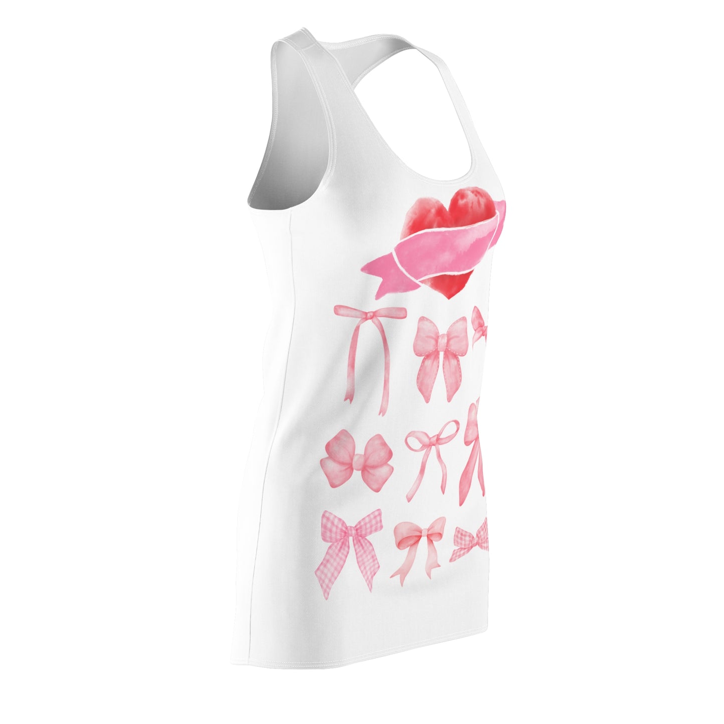 Herz & Schleifen Racerback Kleid – Romantisches Sommerkleid