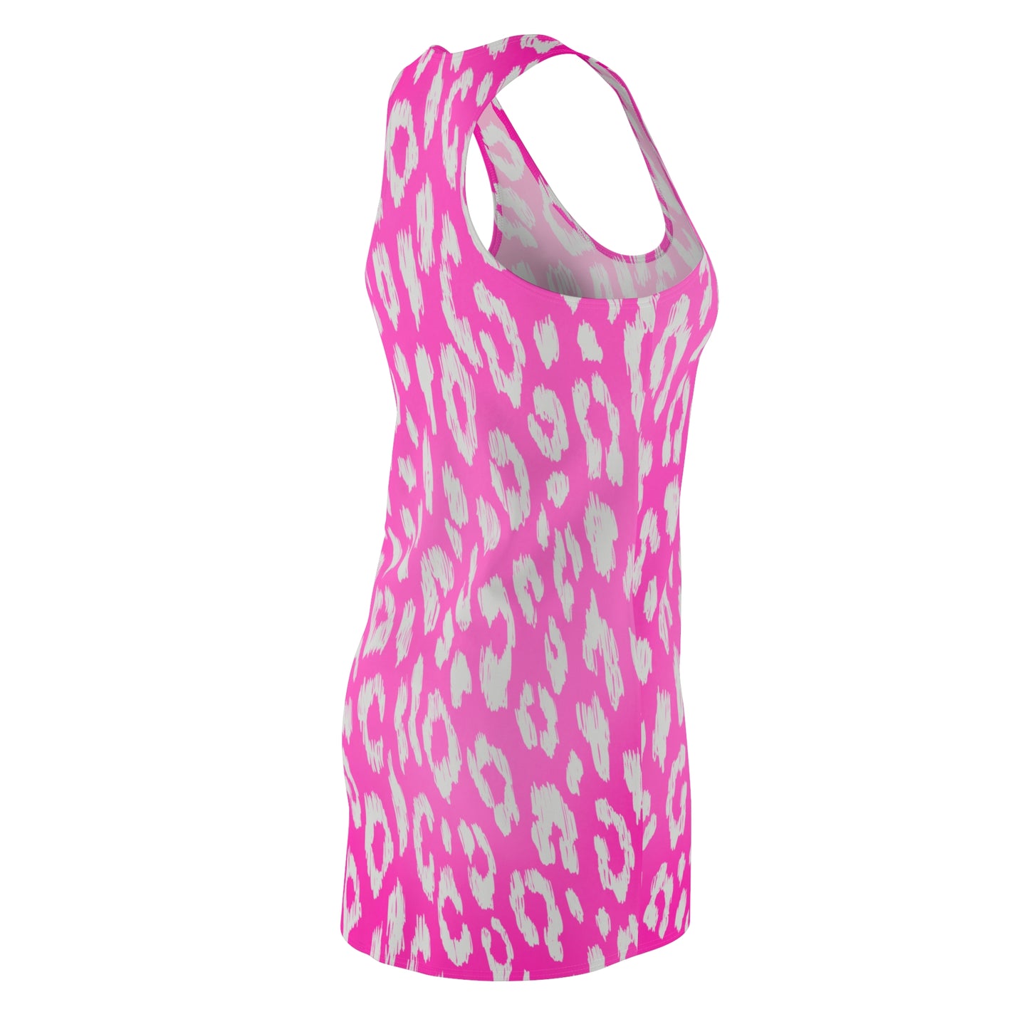 Racerback Kleid mit Leopardenmuster in Pink mit Farbverlauf