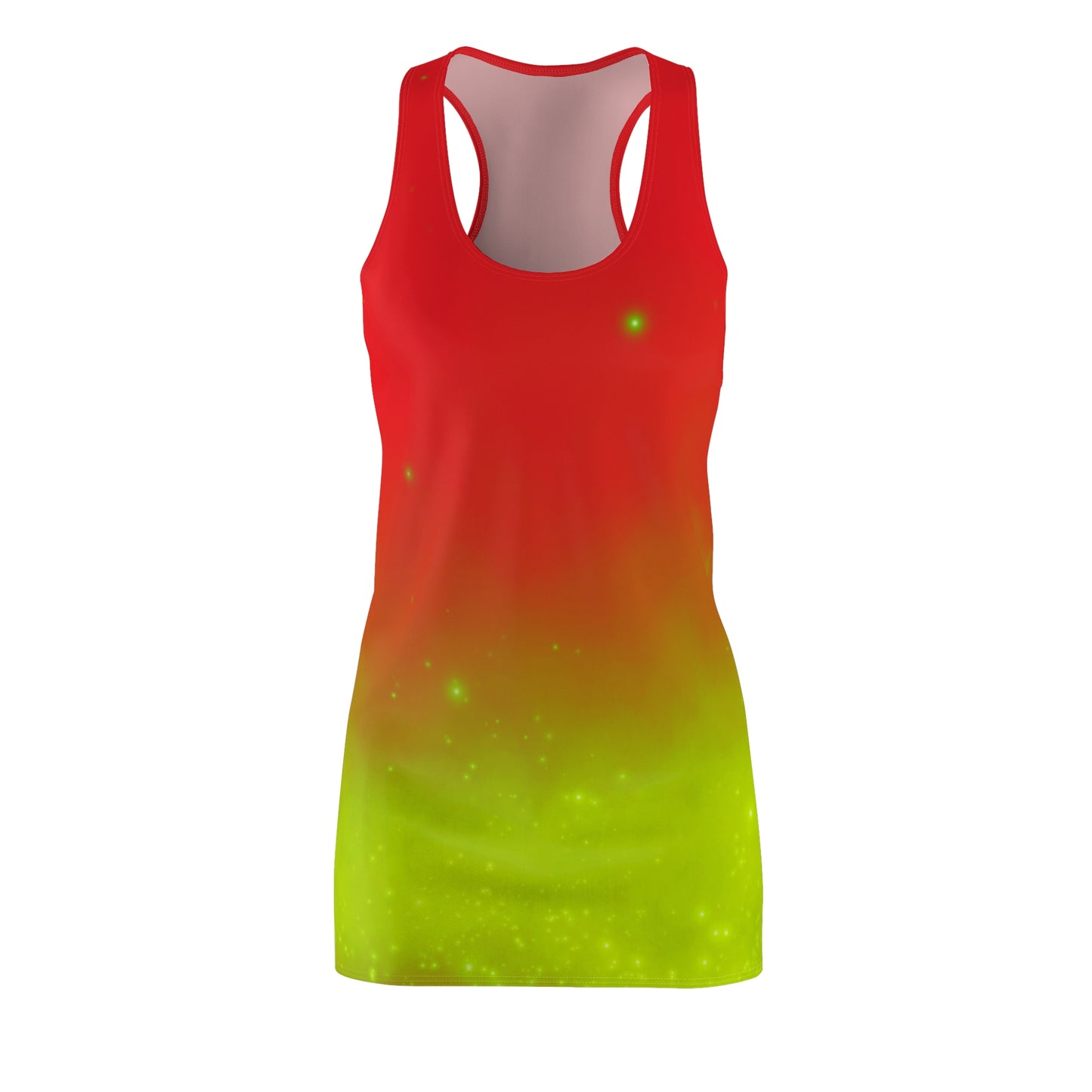 Racerback Kleid mit Rot-Grün Farbverlauf – leicht & sommerlich