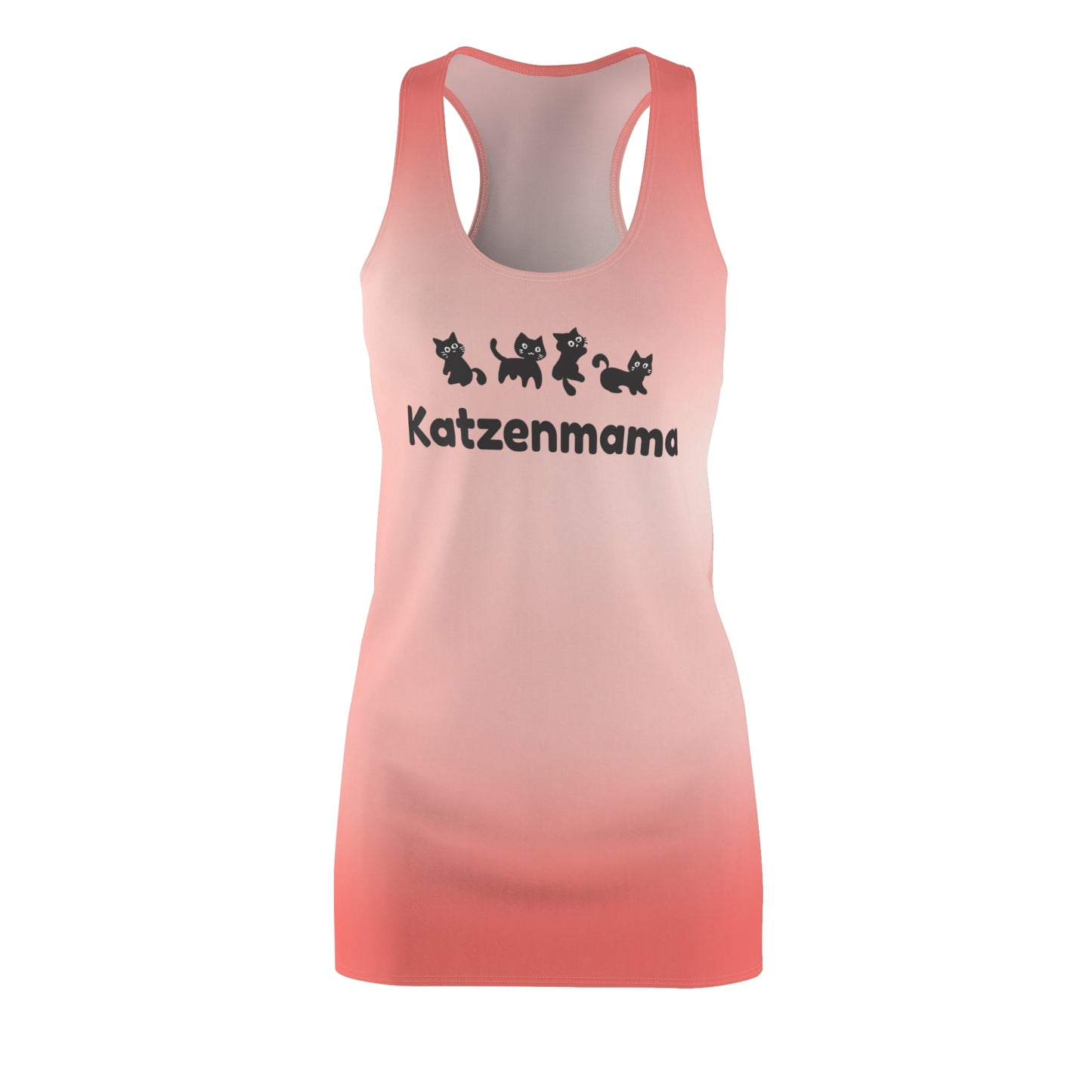 Katzenmama Racerback Kleid – Süßes Katzenmotiv
