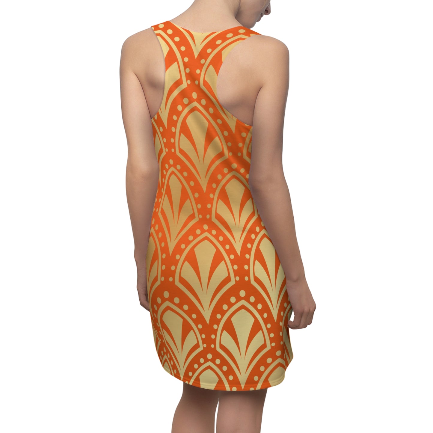 Luxury Racerback Dress mit Elegant Art Deco Muster