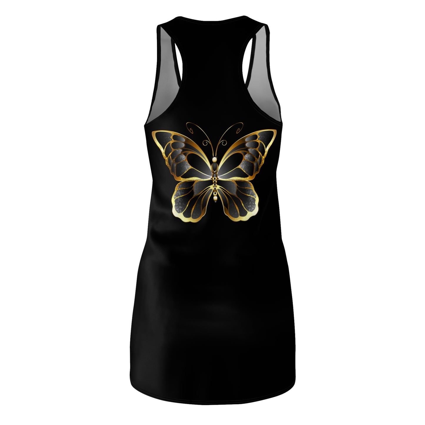 Schwarz Schmetterling Racerback Kleid Sommerkleid