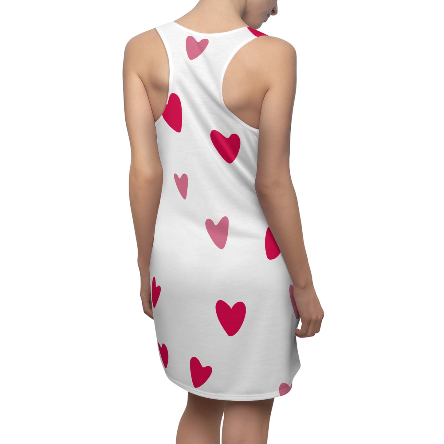 Pink Herz Racerback Kleid – Süßes Sommerkleid