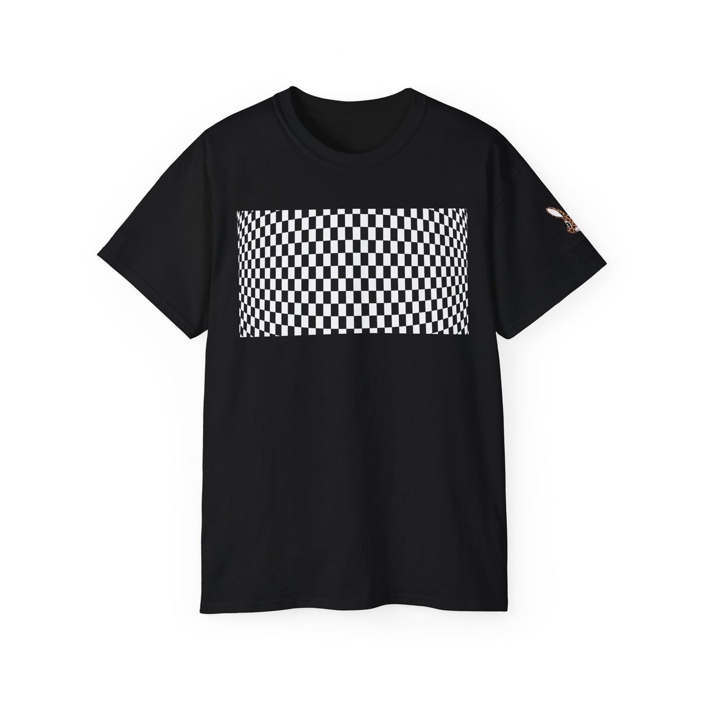 Black White Checkerboard T-Shirt – Retro Streetwear Tee