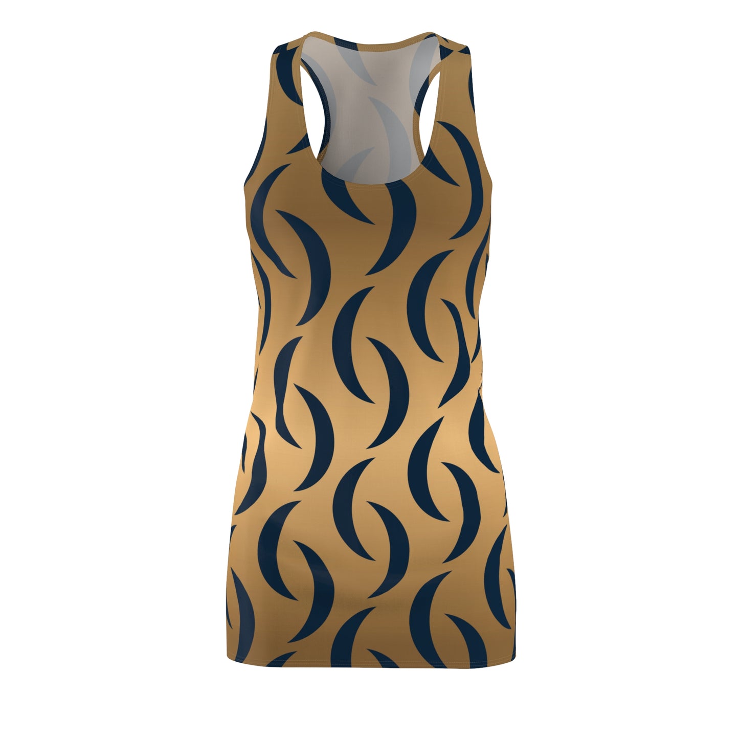 Geometric Racerback Dress mit Modernem Wellenmuster für Damen