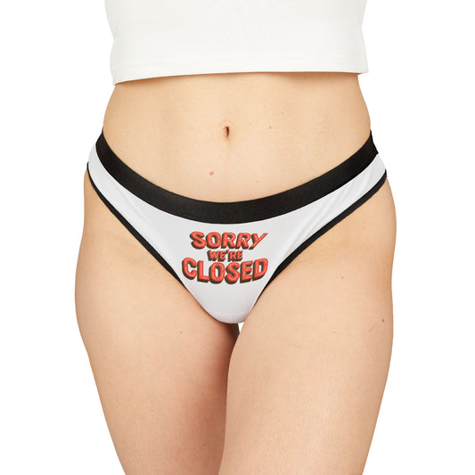 Damen Thong Unterwäsche Sorry Closed Lustige Slips MauserDesign