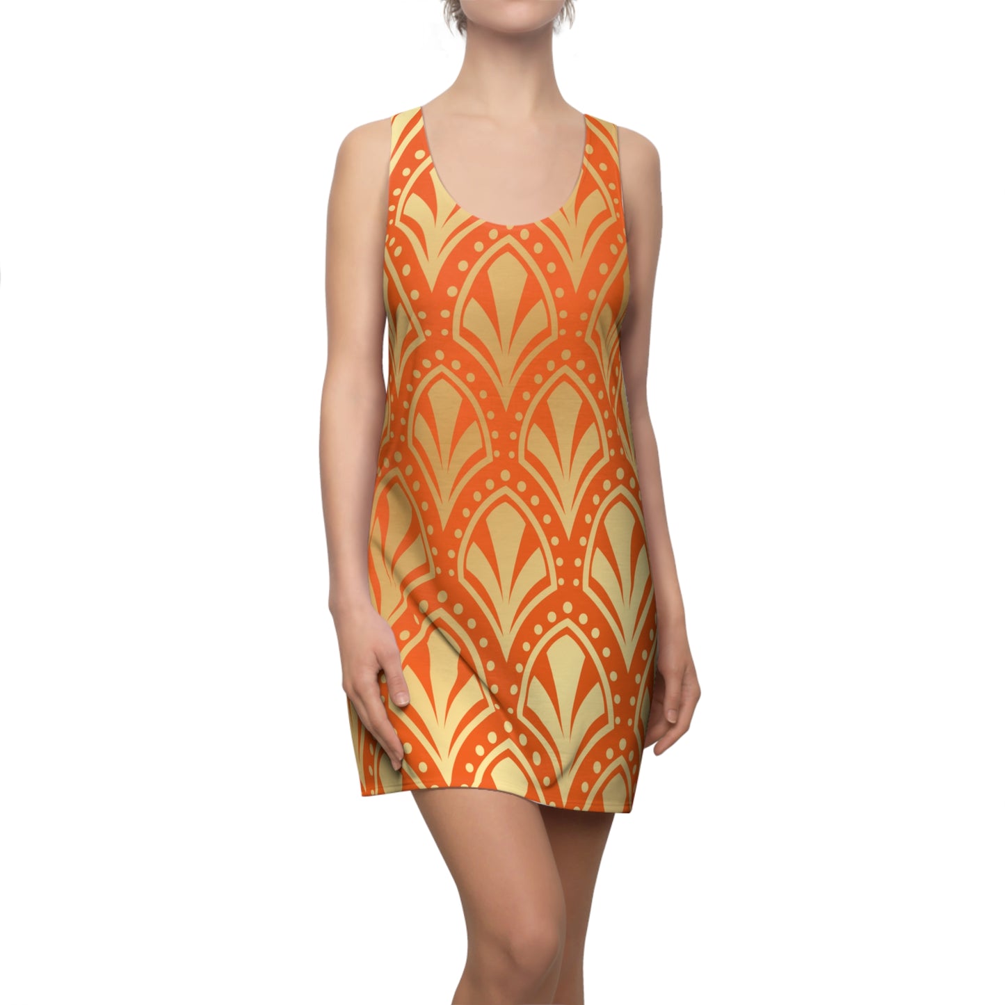 Luxury Racerback Dress mit Elegant Art Deco Muster