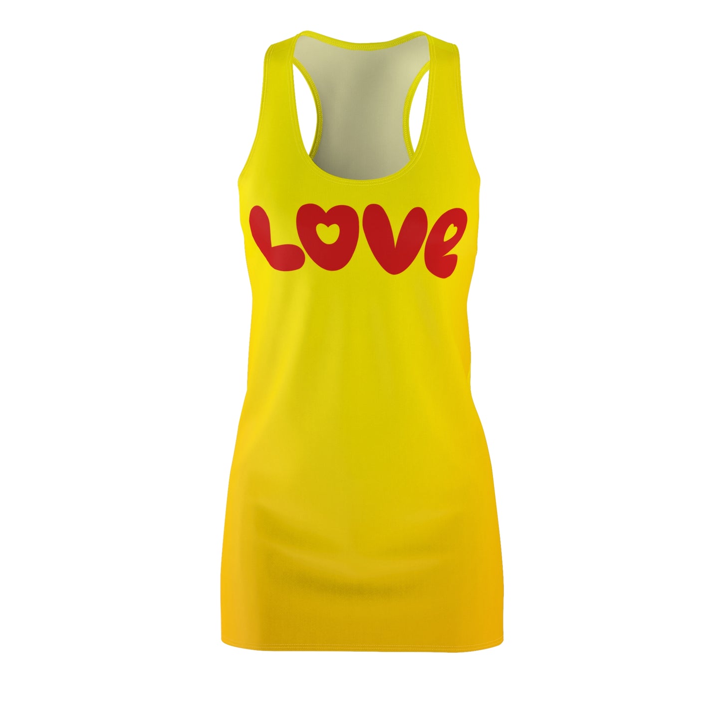 Gelb Rot Print Racerback Kleid – Sunny Love Sommerkleid