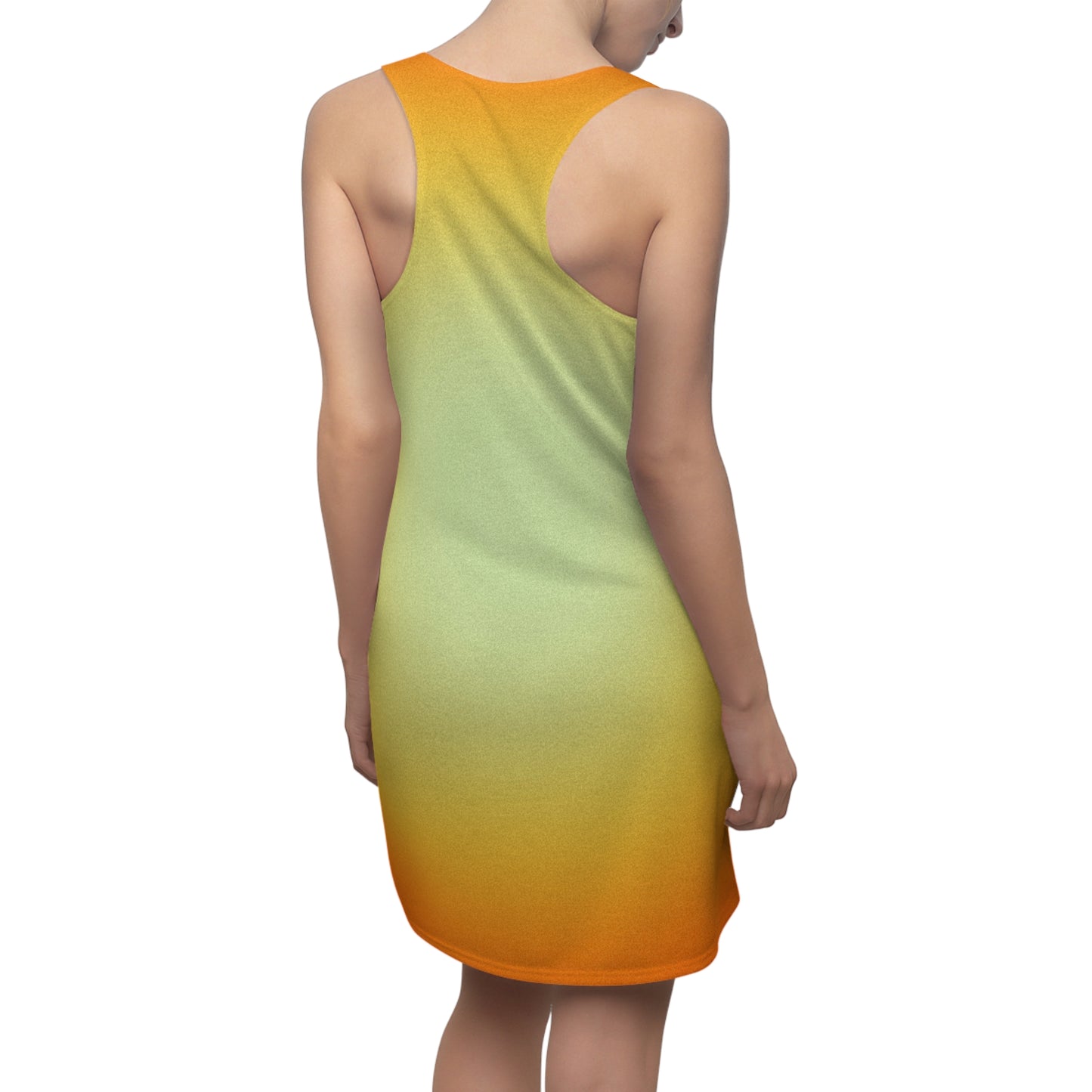 Racerback Kleid Grün Orange Farbverlauf – Sommer Look