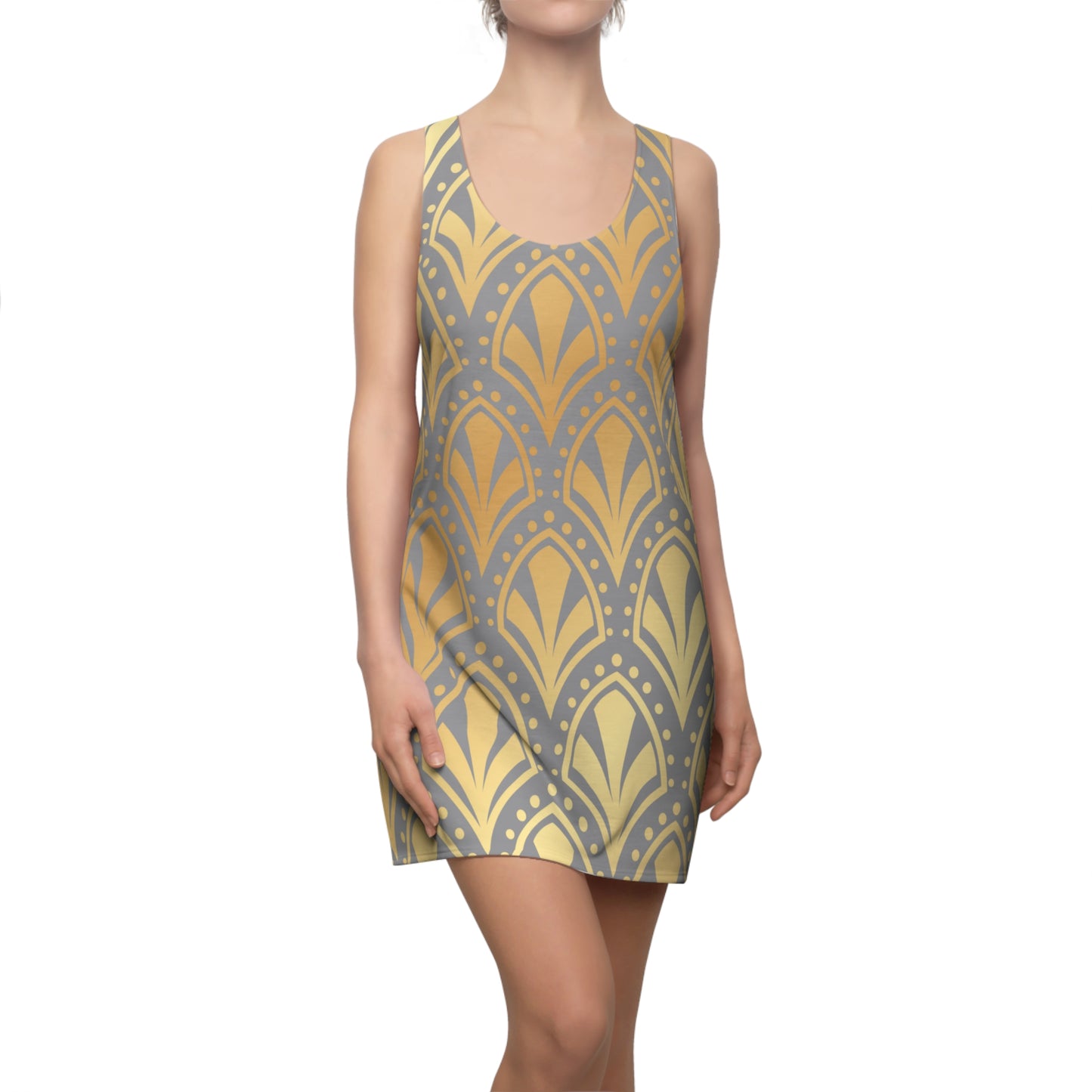 Luxury Racerback Dress mit Elegant Art Deco Muster