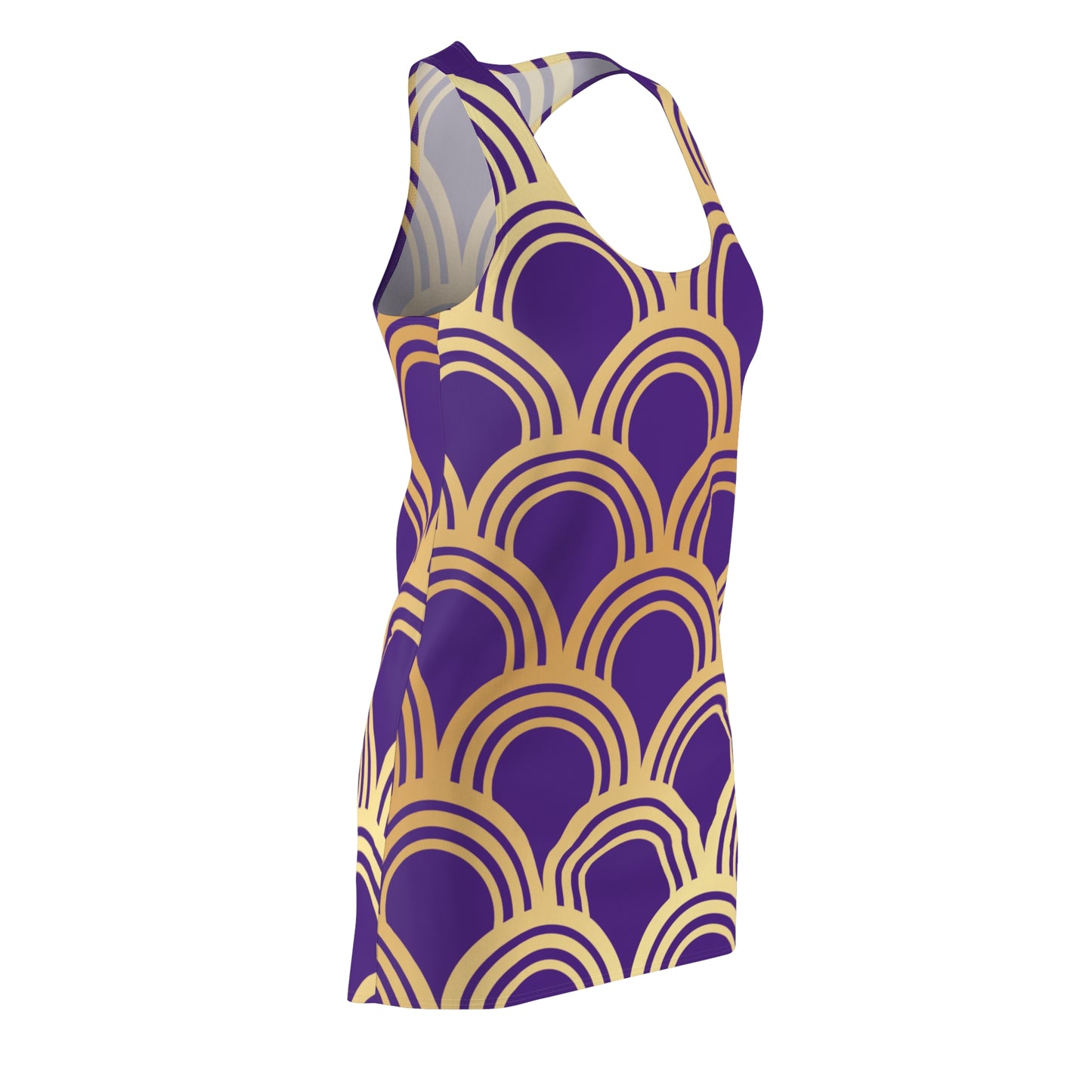 Luxury Racerback Dress mit Art Deco Bogen Muster mor