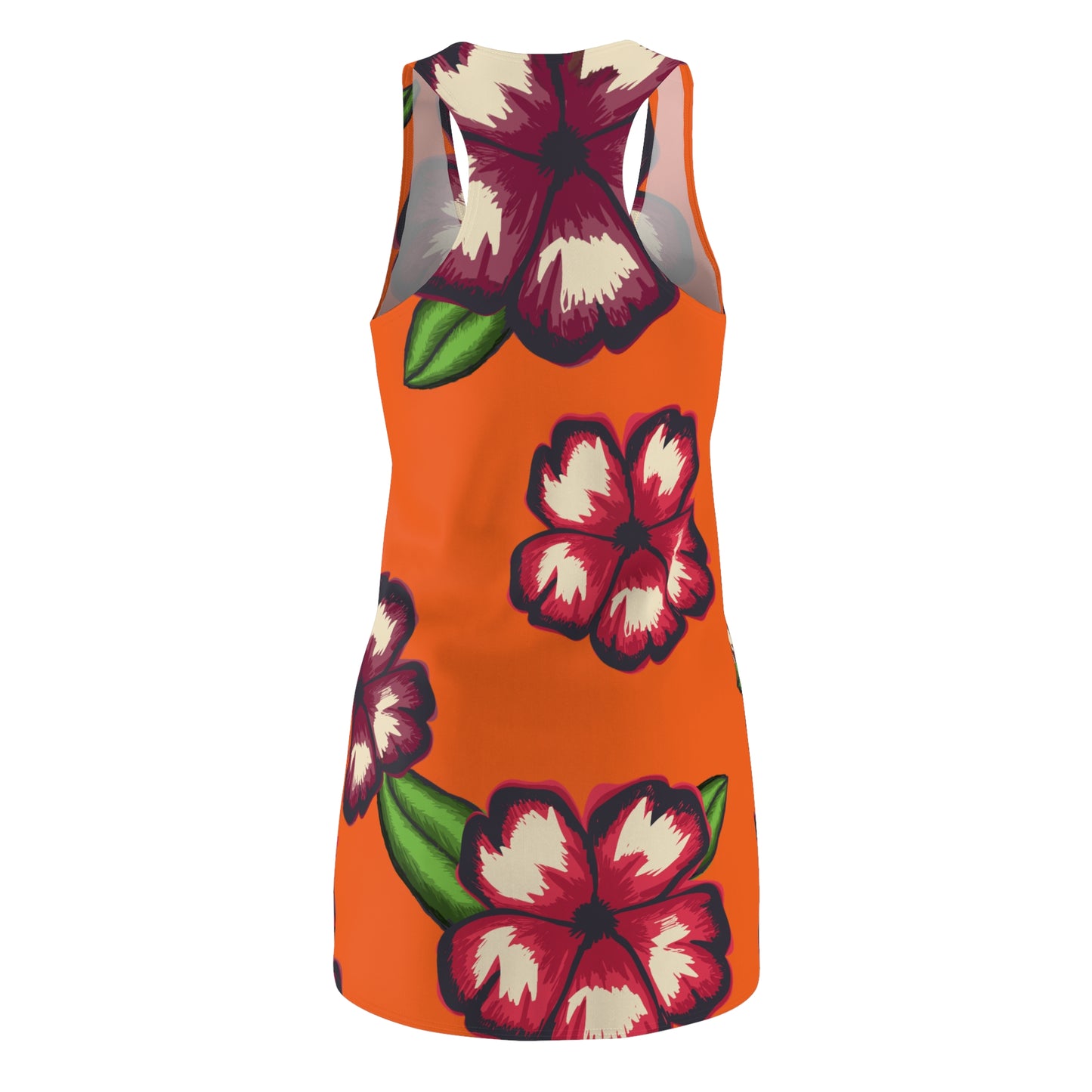 Oranges Hibiskus Racerback Kleid – Stylishes Sommerkleid