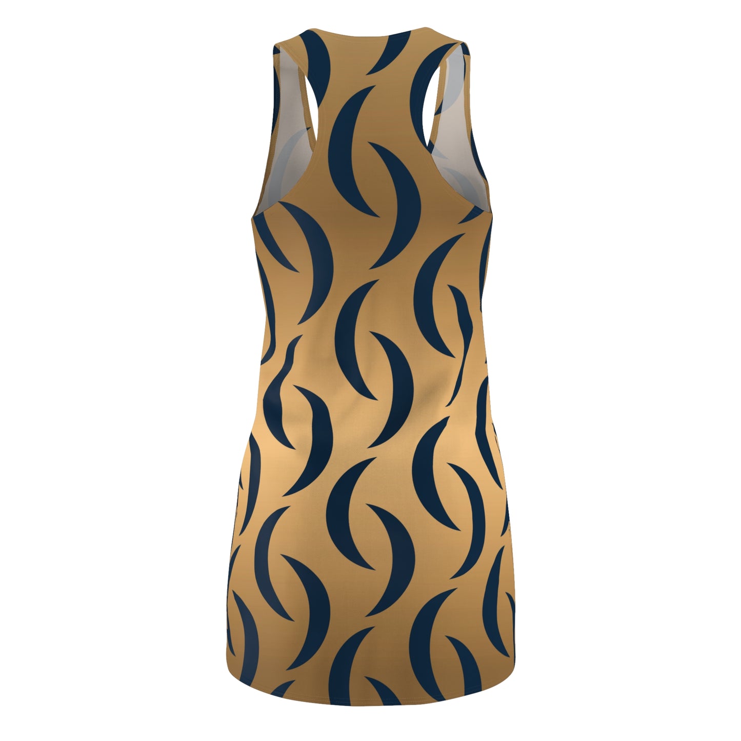 Geometric Racerback Dress mit Modernem Wellenmuster für Damen