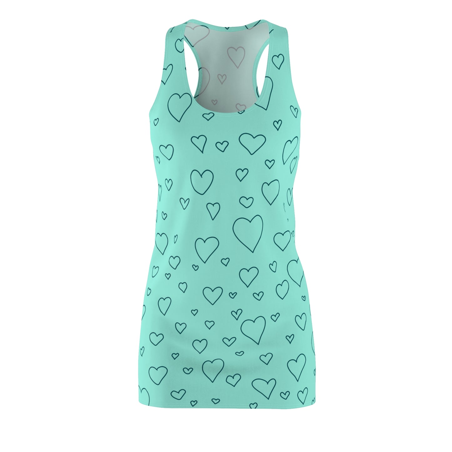 Heart Pattern Racerback Dress for Women – Cute Summer Style