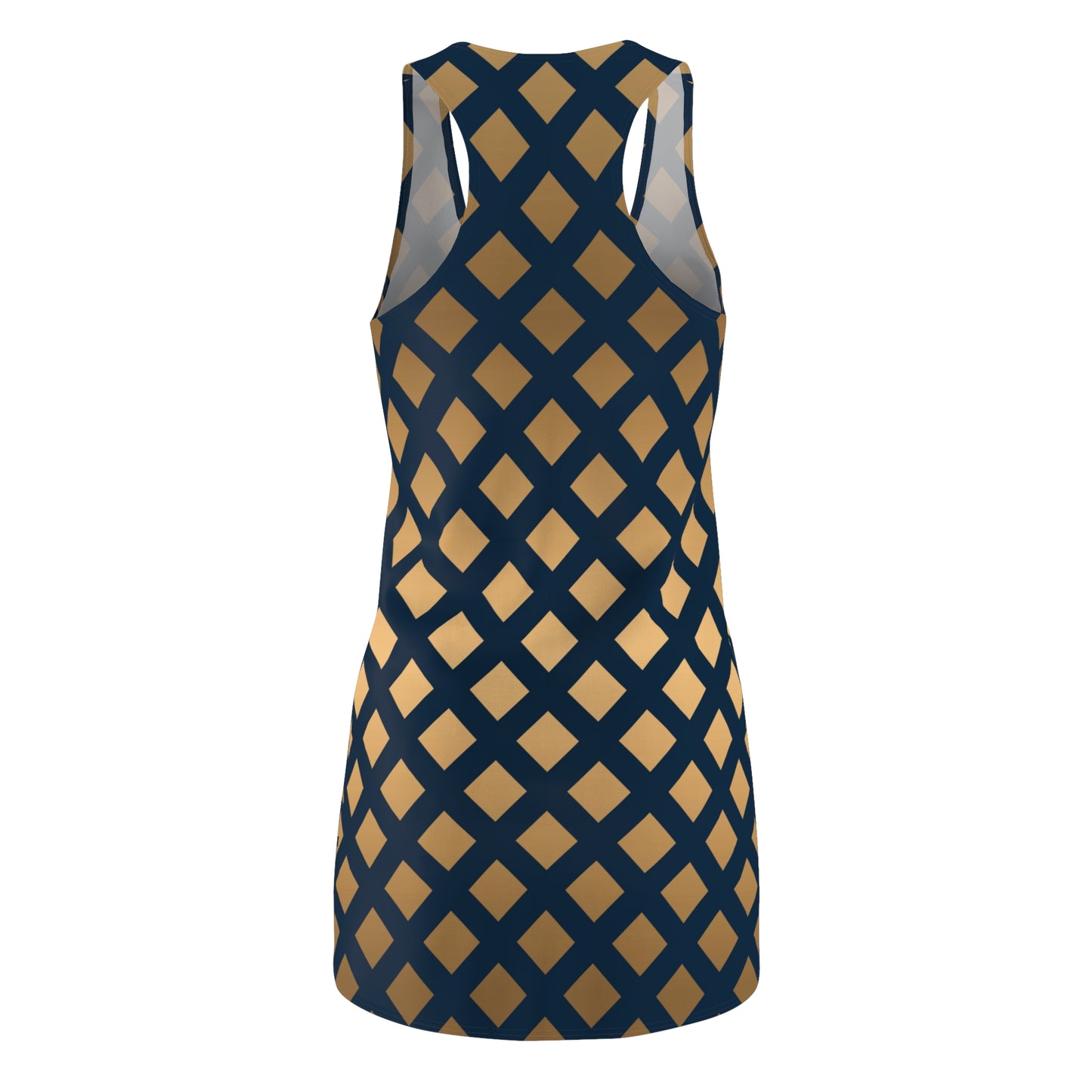 Diamond Grid Racerback Kleid | Geometrisches Retro Muster