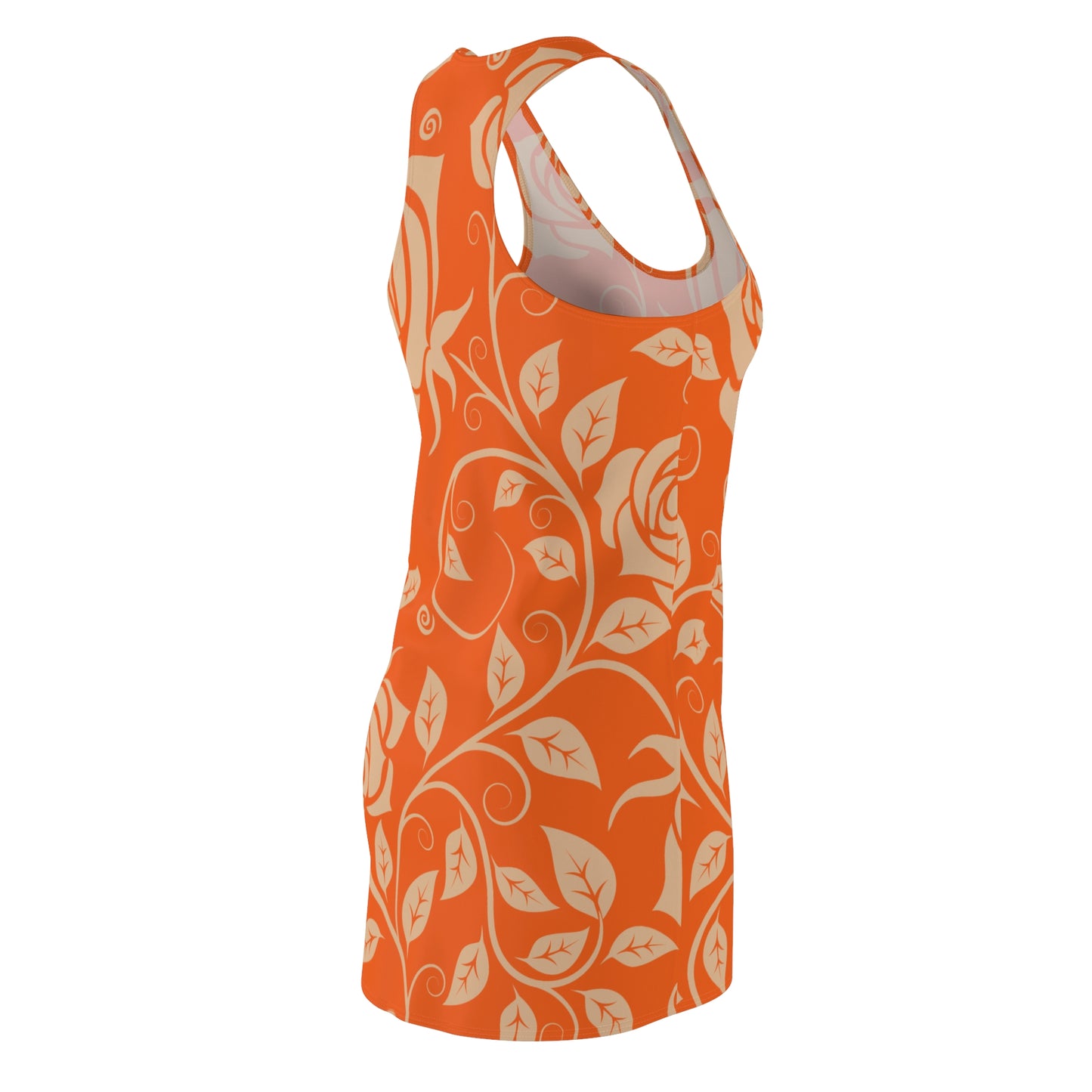 Floral Racerback Kleid Rose – Elegant in Beige & Orange