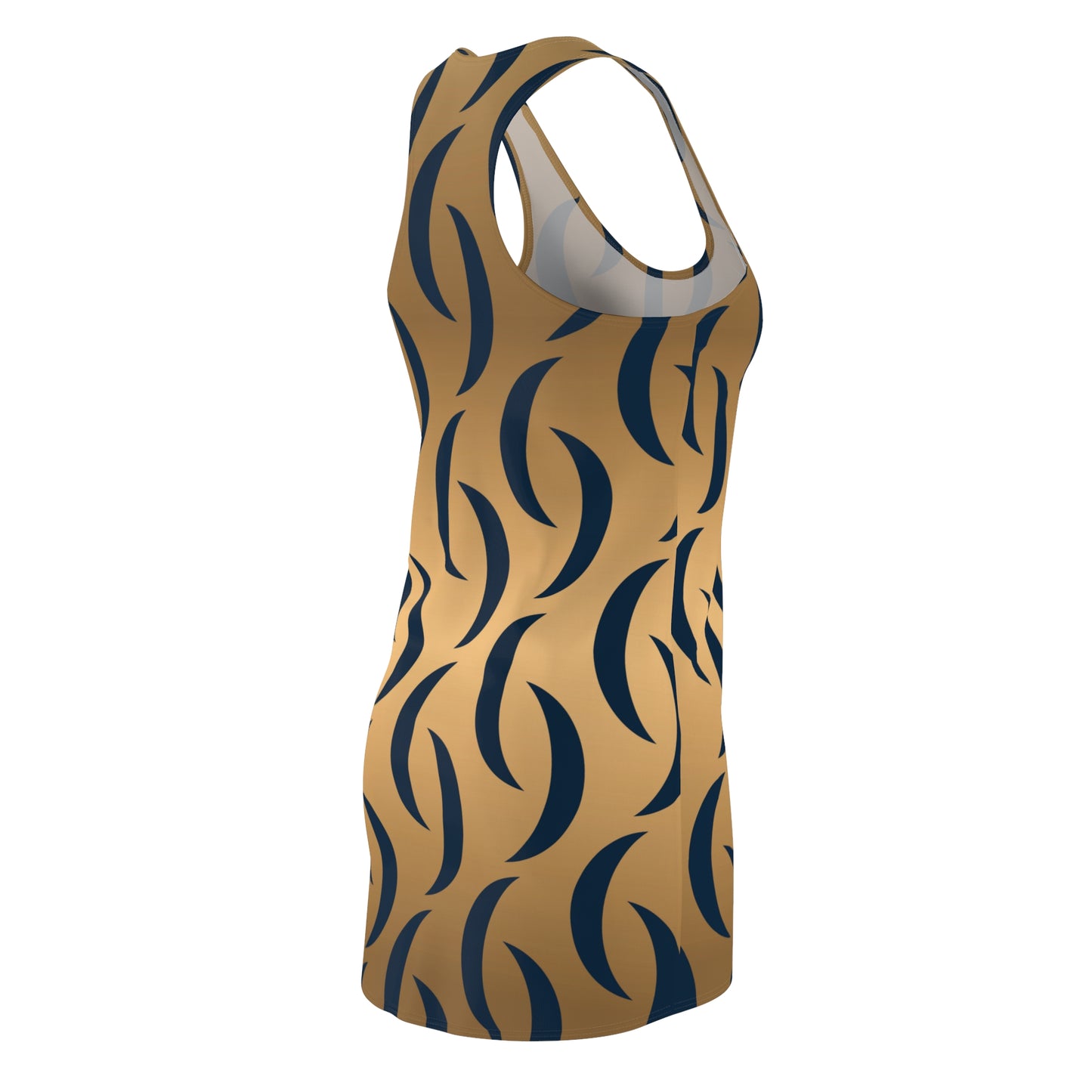Geometric Racerback Dress mit Modernem Wellenmuster für Damen