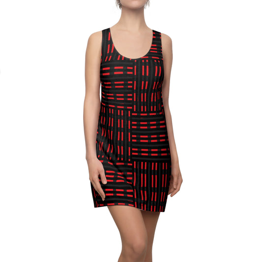 Schwarz Rotes Racerback Kleid – Modernes Sommerkleid
