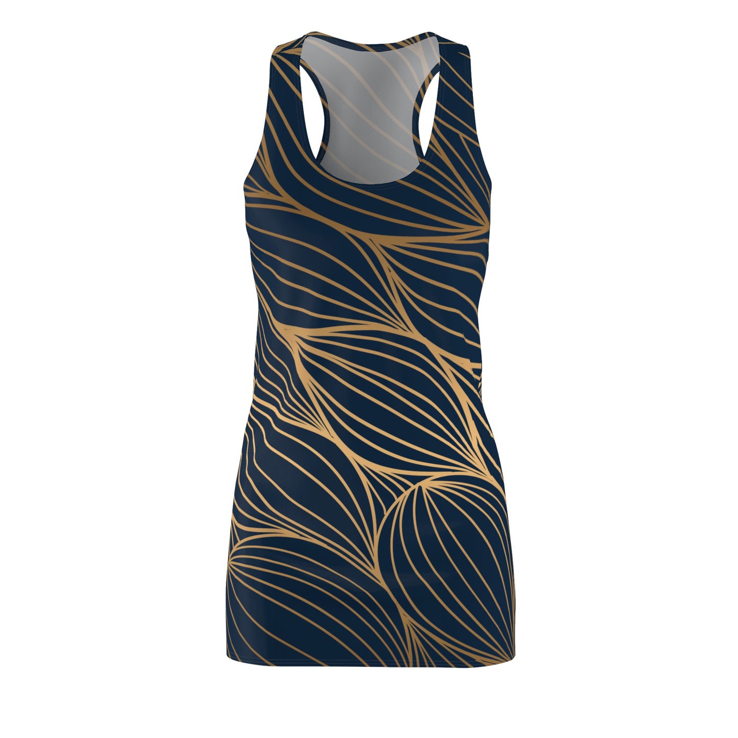 Elegant Racerback Dress mit Abstraktem Linienmuster für Damen