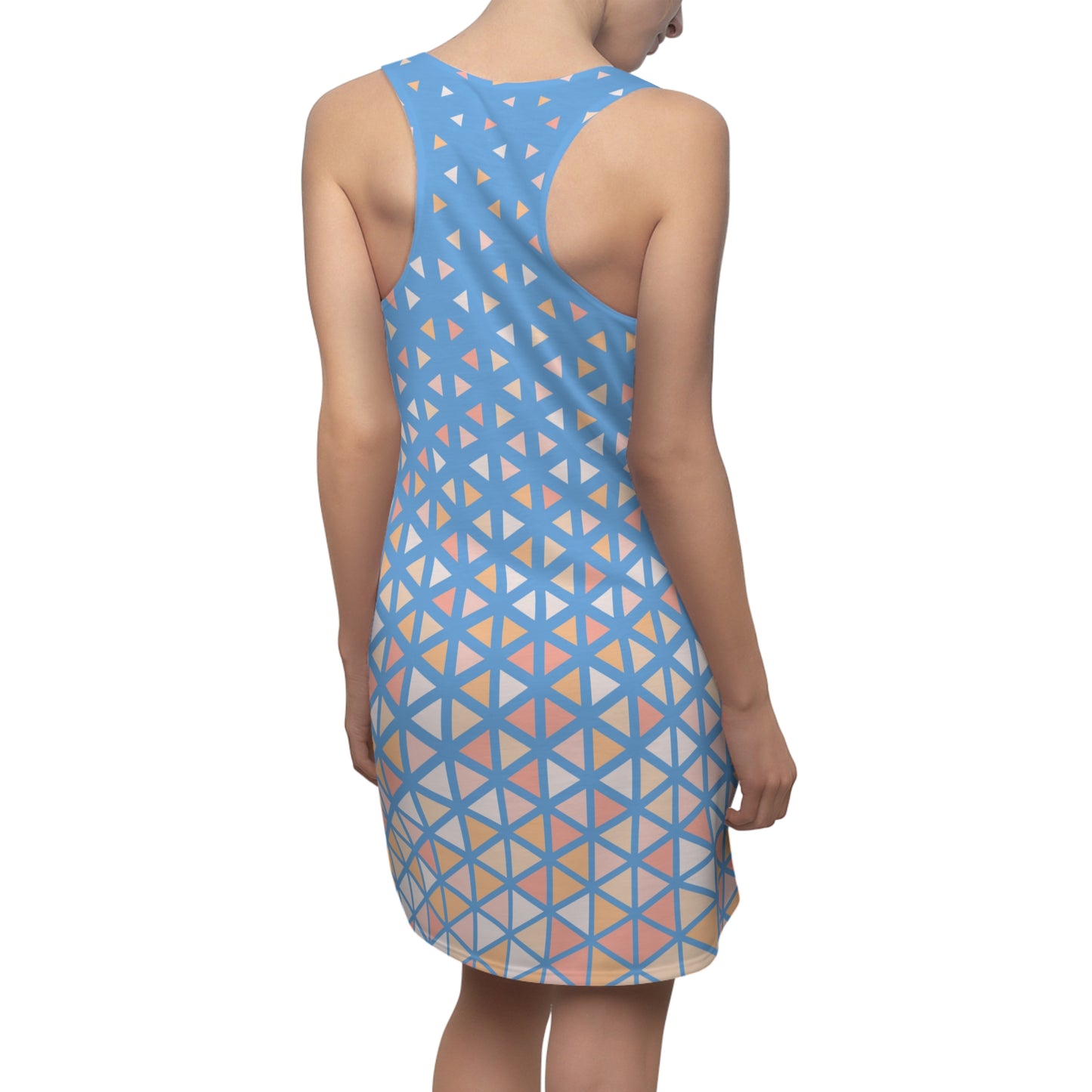 Buntes Dreieck Racerback Kleid – Trendige Sommer Damenmode