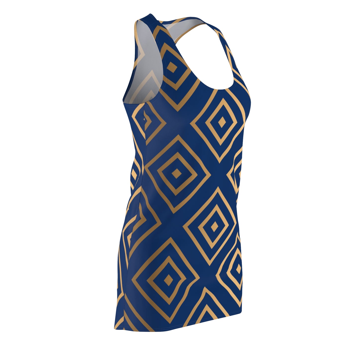 Diamond Pattern Damenkleid | Geometrisches Retro Kleid