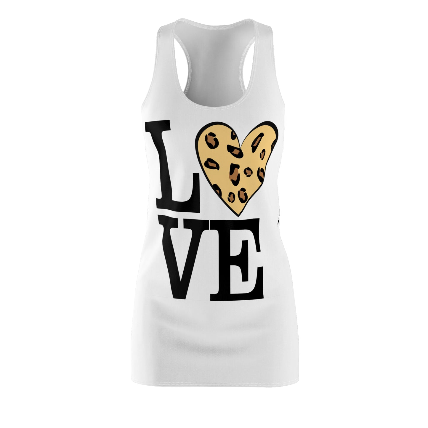 Leopard Herz Racerback Kleid – Damen Sommerkleid Love Design