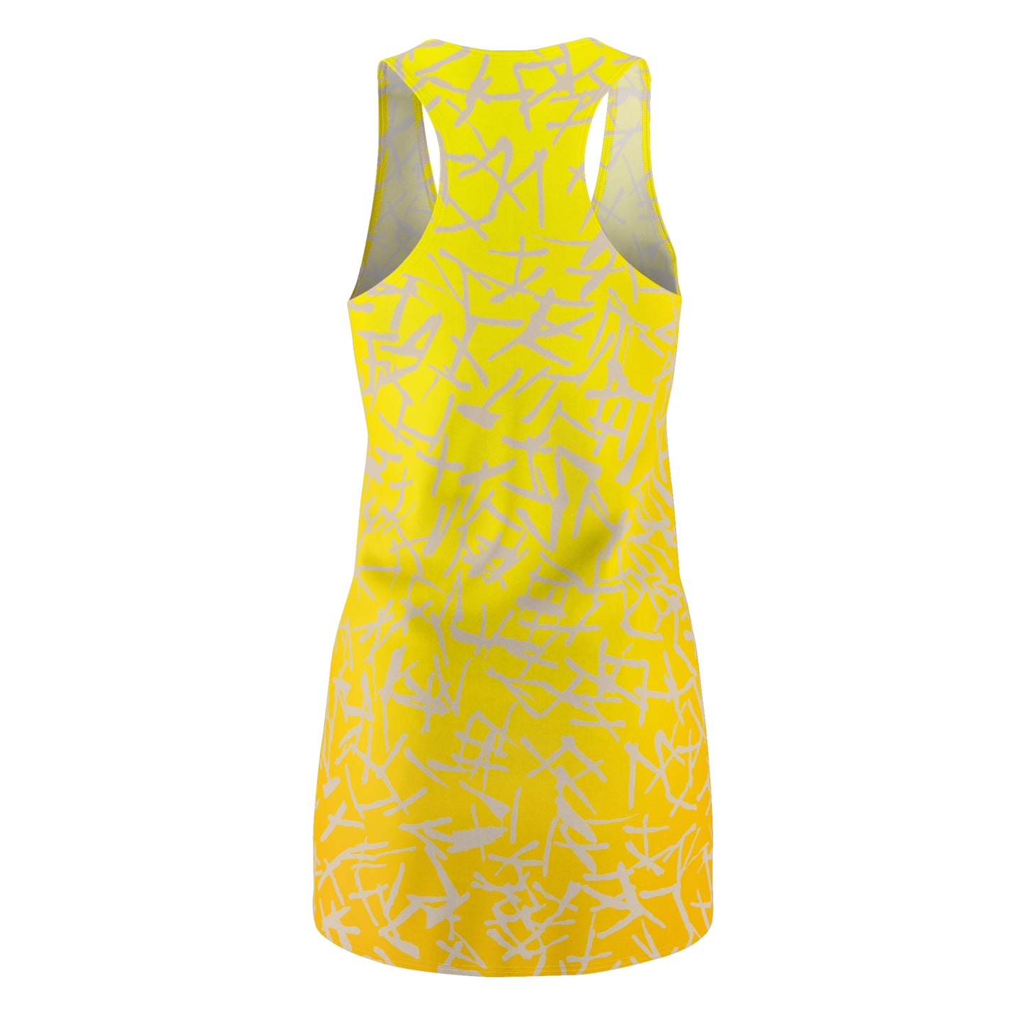 Racerback Damenkleid Sommer – Abstraktes Linienmuster, modern & bequem