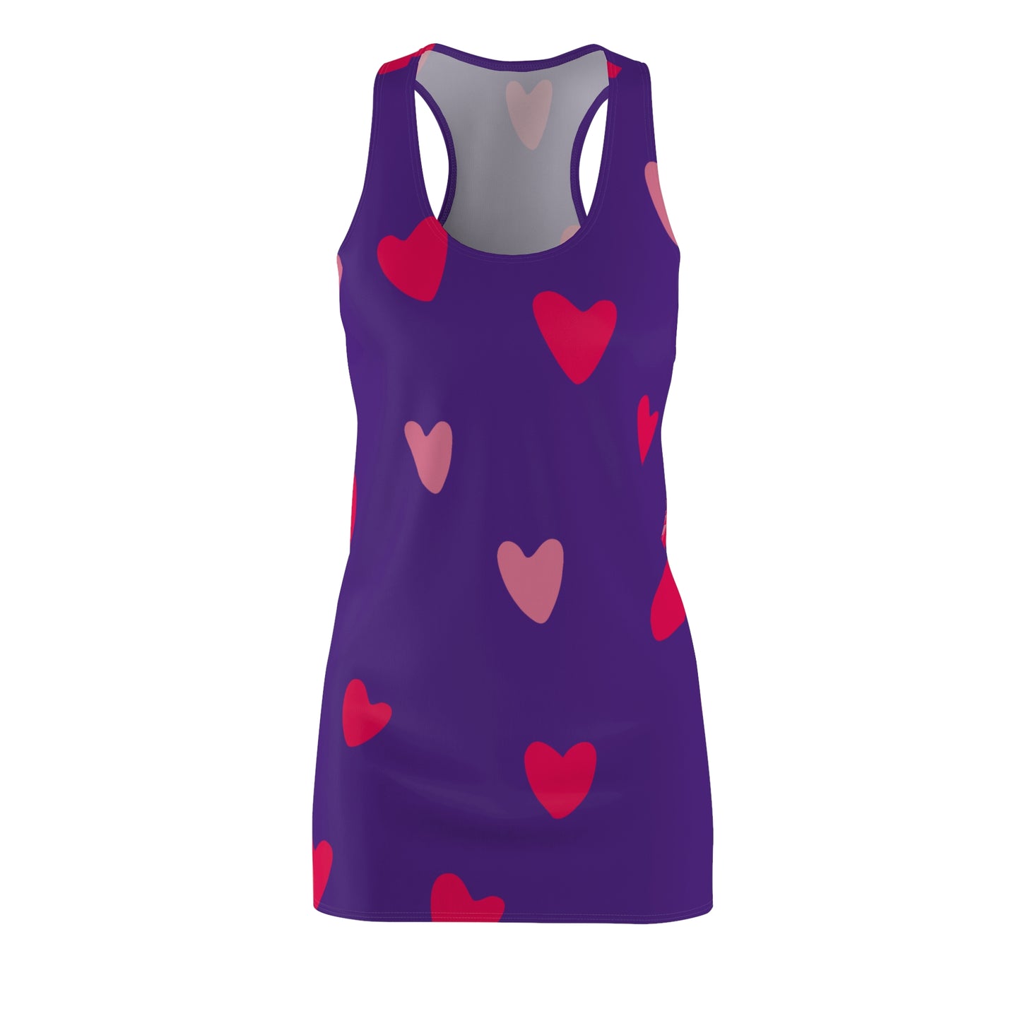 Pink Herz Racerback Kleid – Süßes Sommerkleid Lila