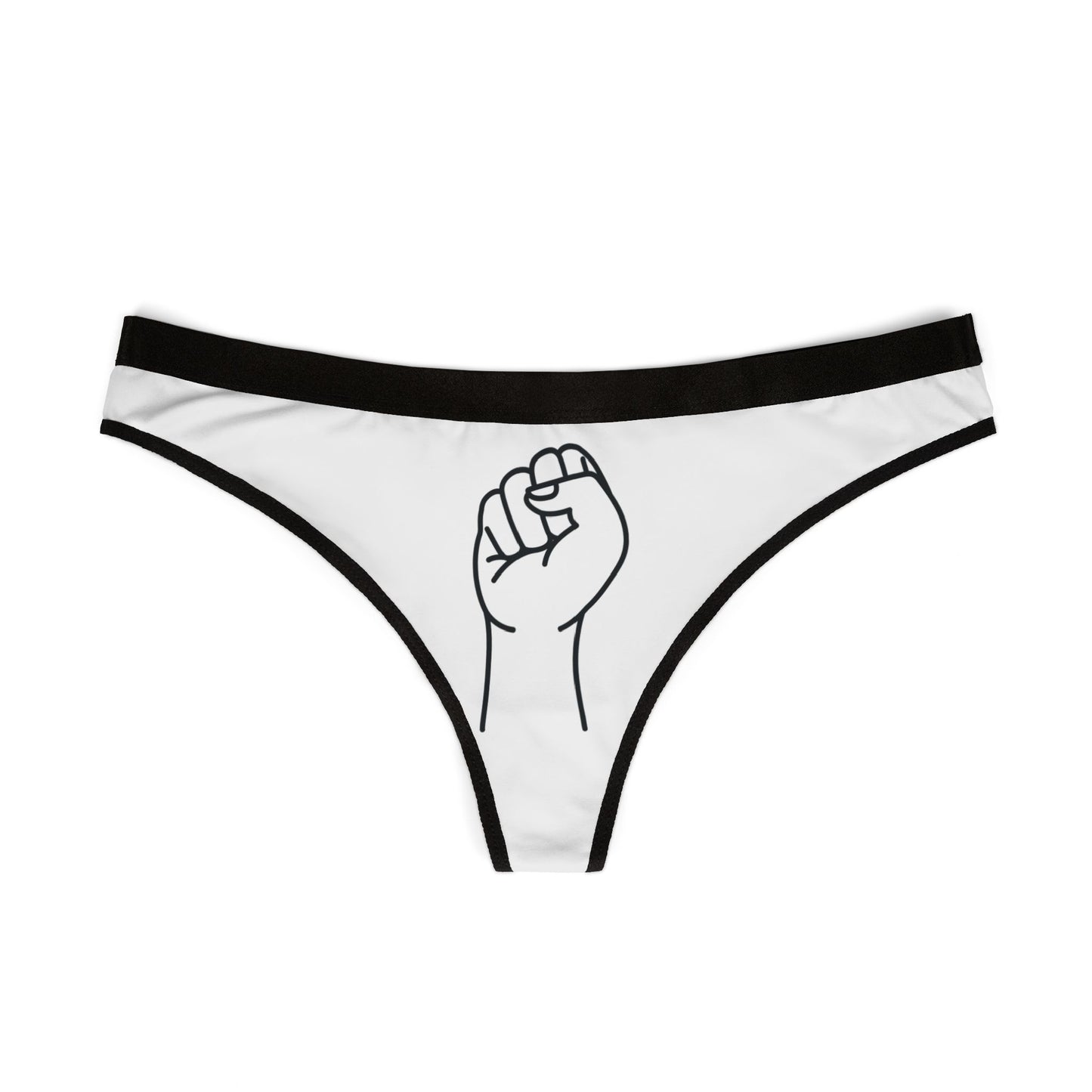 Damen Thong Unterwäsche Bequeme Atmungsaktive Slips Faust Motiv Print