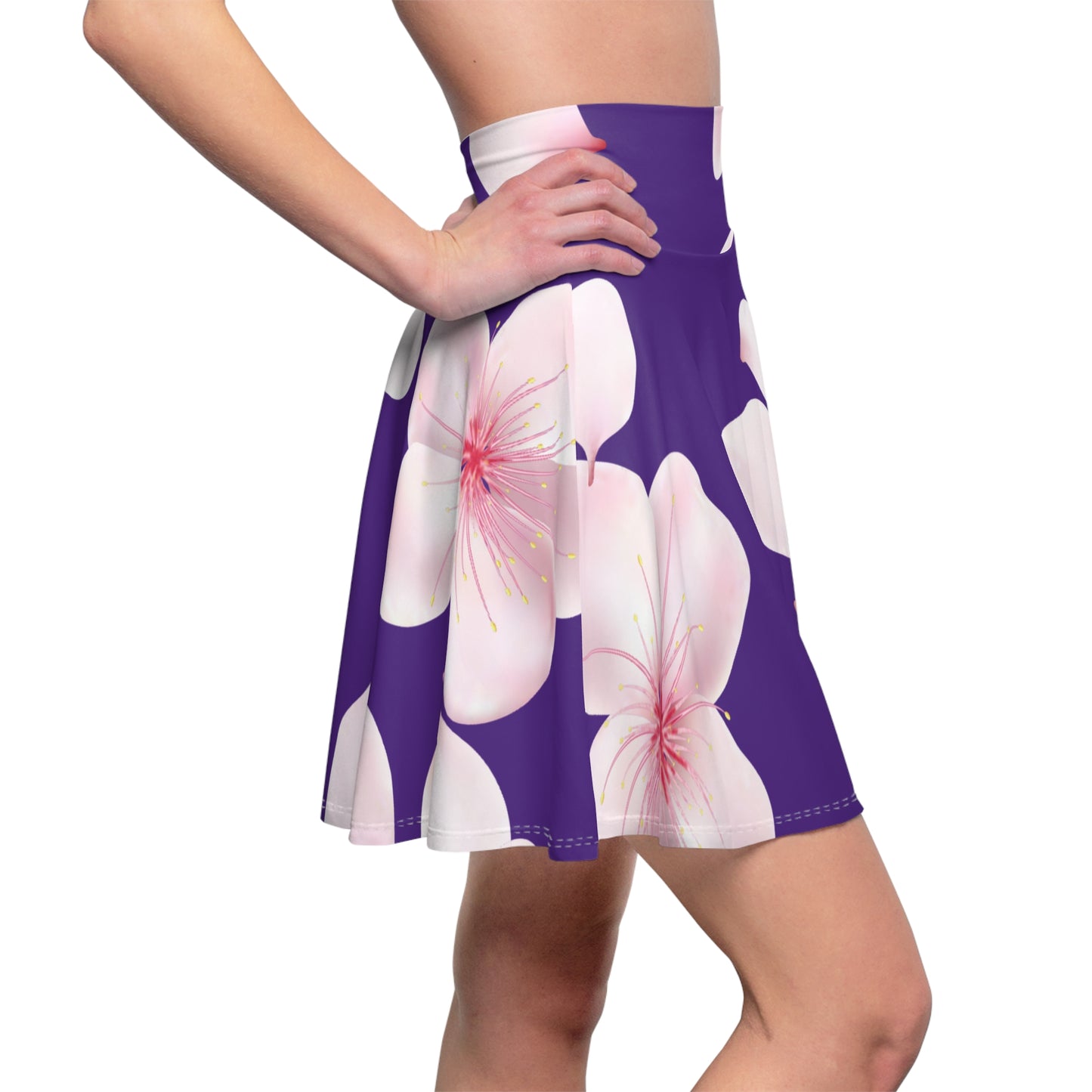 Lilaner Damen Rock Blütenmuster Skater Elegant Sommer Casual