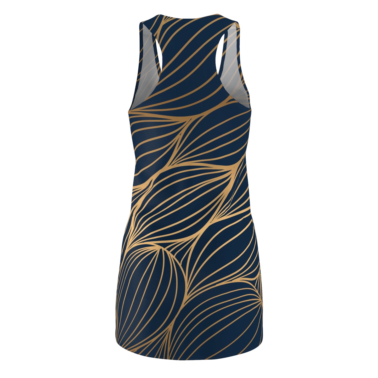Elegant Racerback Dress mit Abstraktem Linienmuster für Damen