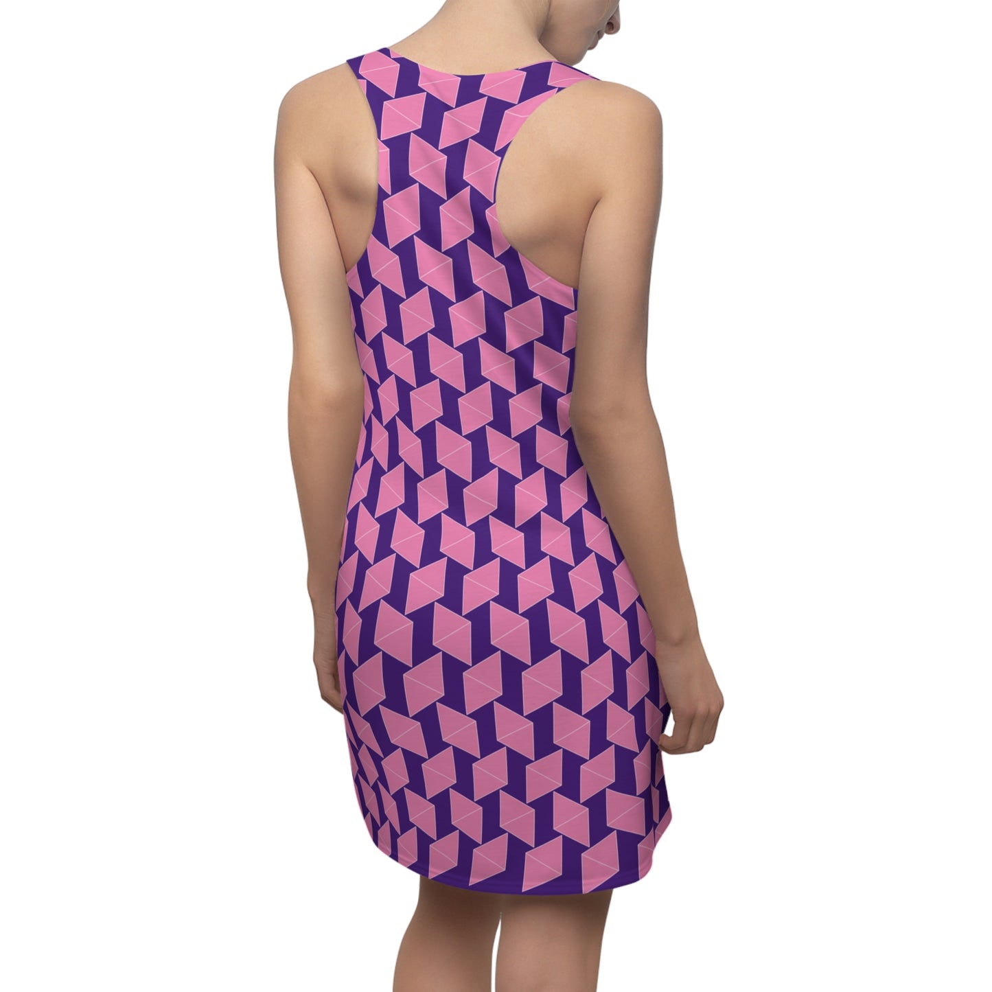 Pink Geometrie Racerback Kleid – Stylisches Sommerkleid