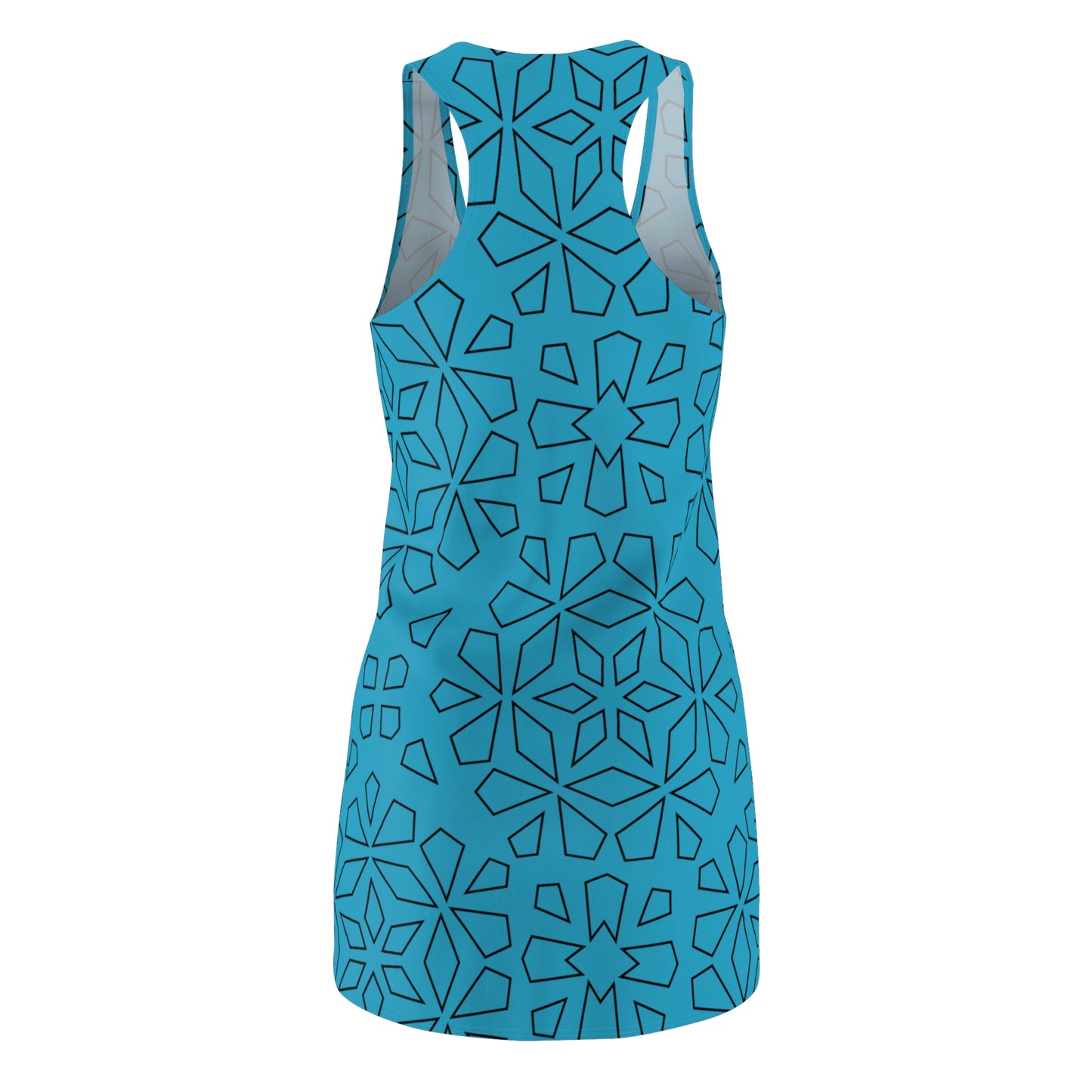 Schwarz Türkis Racerback Kleid – Stylische Damenmode