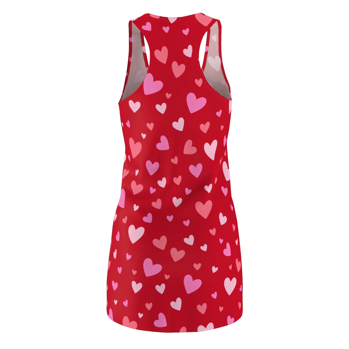 Pink Herz Racerback Kleid – Verspieltes Sommerkleid in rot
