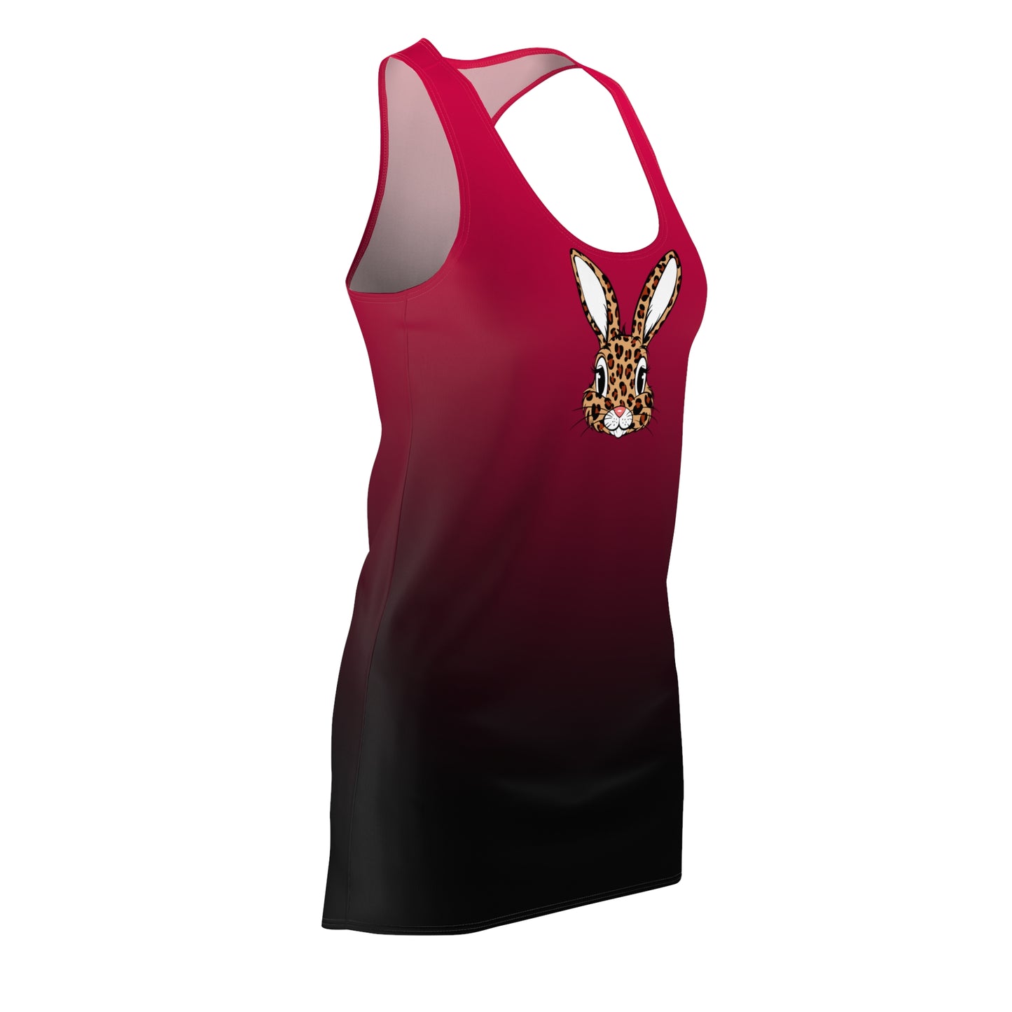 Racerback Kleid mit Hasenmotiv im Ombre Farbverlauf