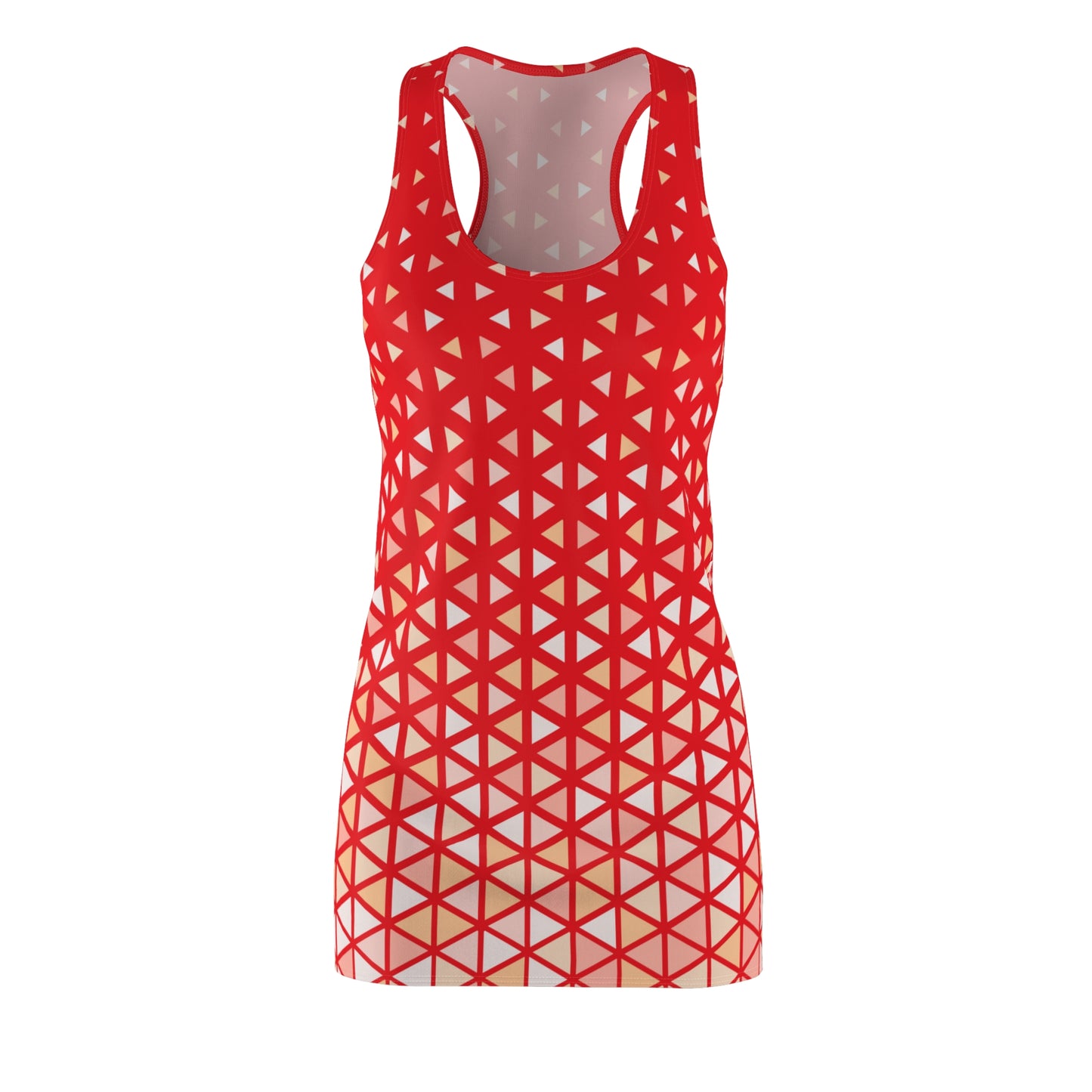 Buntes Dreieck Racerback Kleid – Trendige Sommer Damenmode