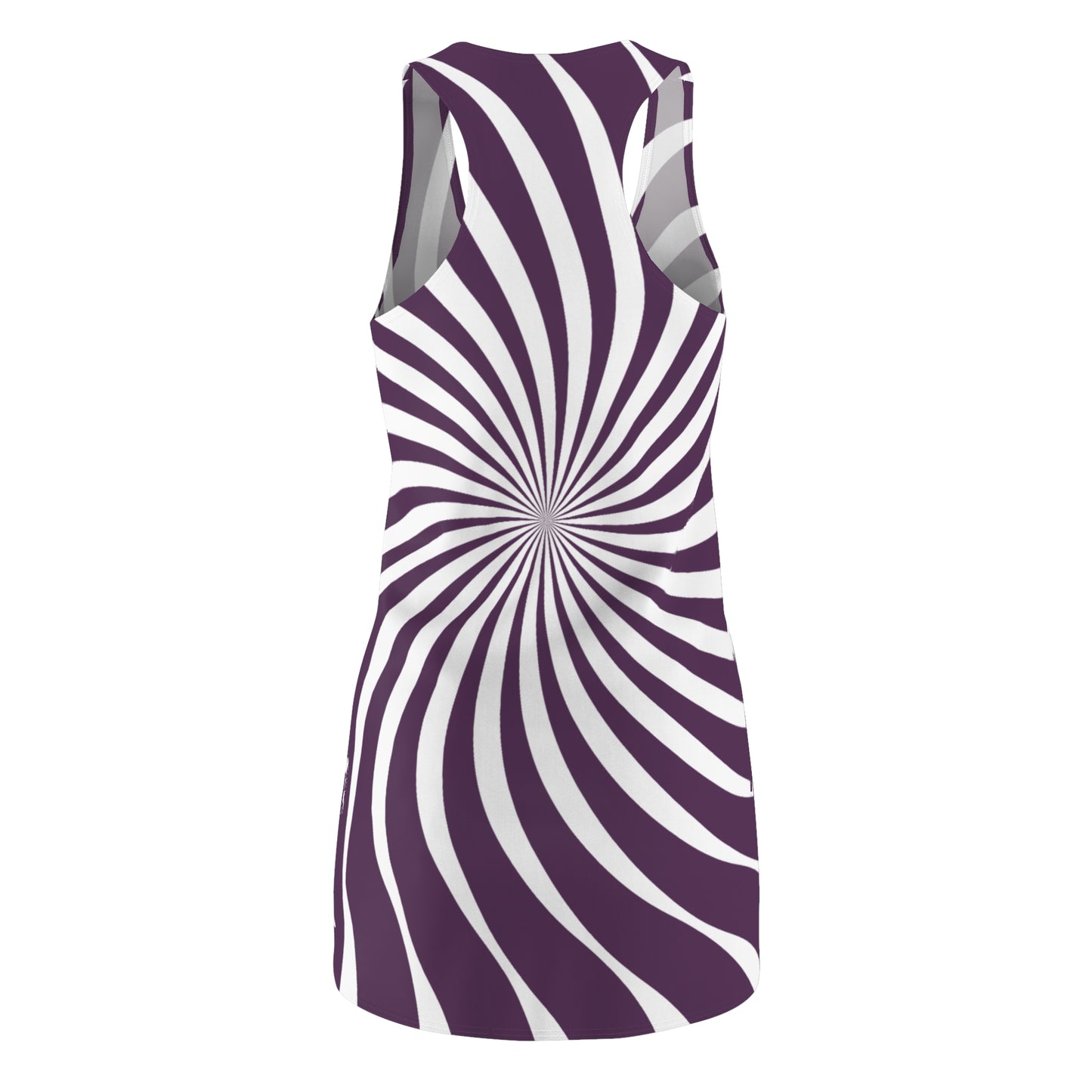 Lila Weiß Spirale Racerback Kleid – Trendiges Sommerkleid
