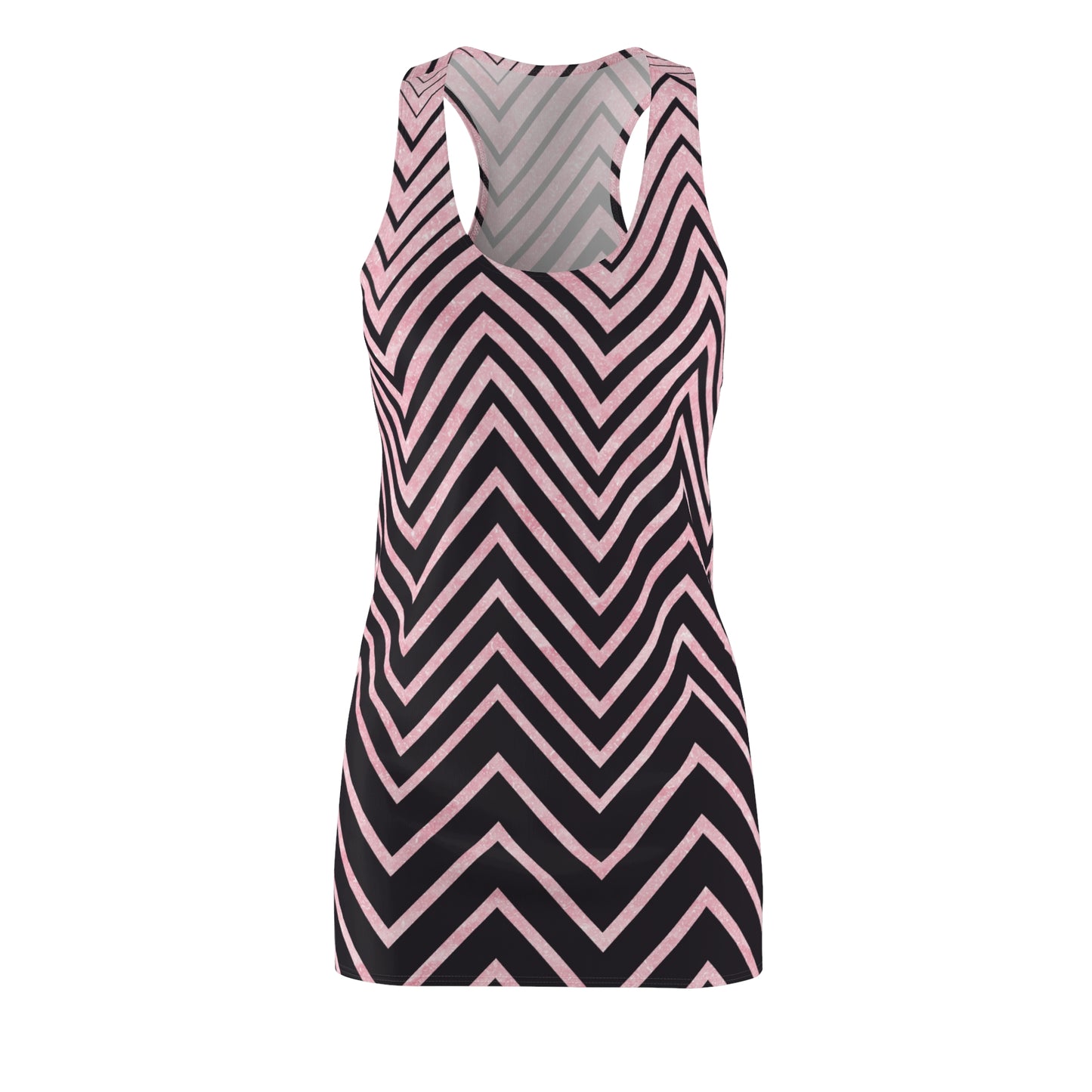 Rosa Racerback Kleid – Sommerkleid für Damen mit modernem Linienmuster