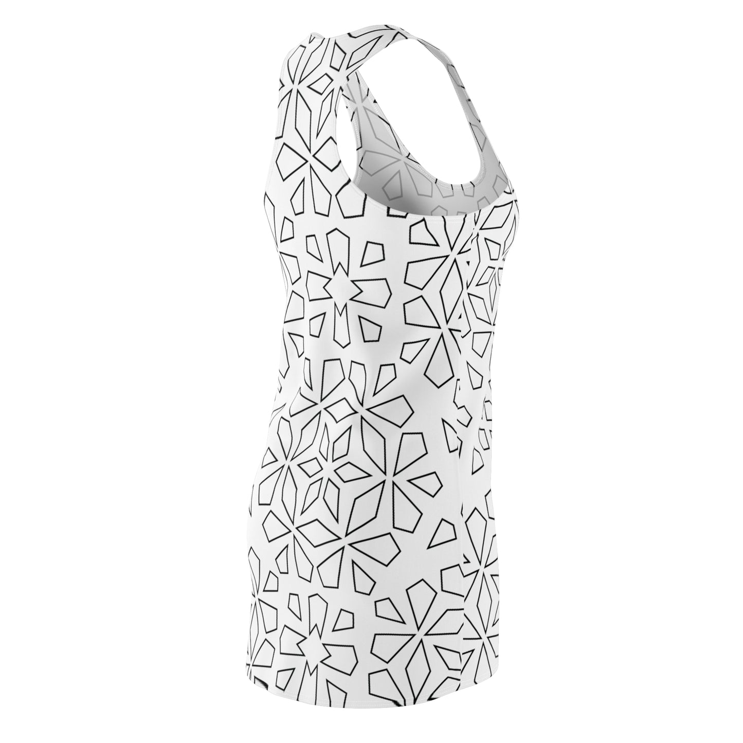 Schwarz Weiß Racerback Kleid – Stylische Damenmode