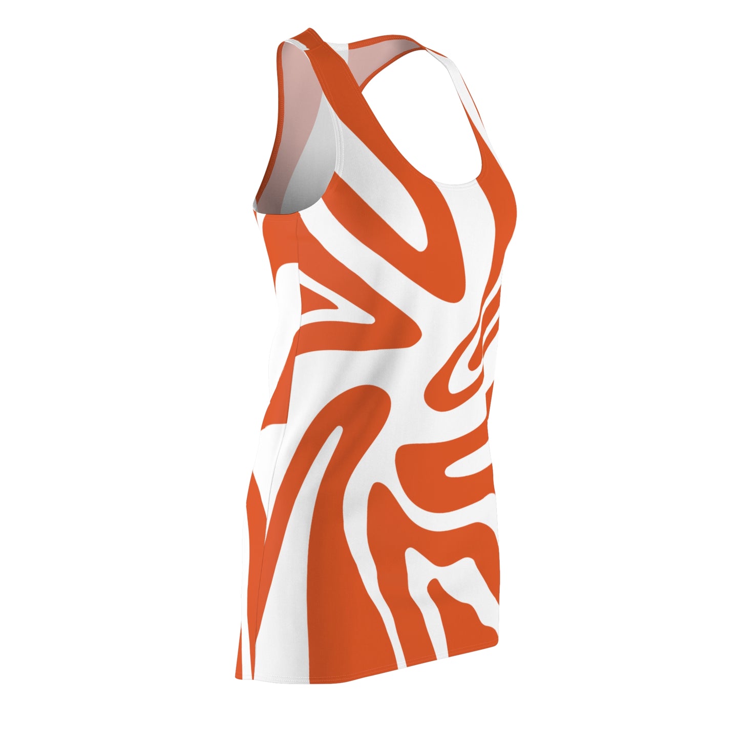 Damen Kleid Swirl Muster Racerback Sommer Bohemian Beach