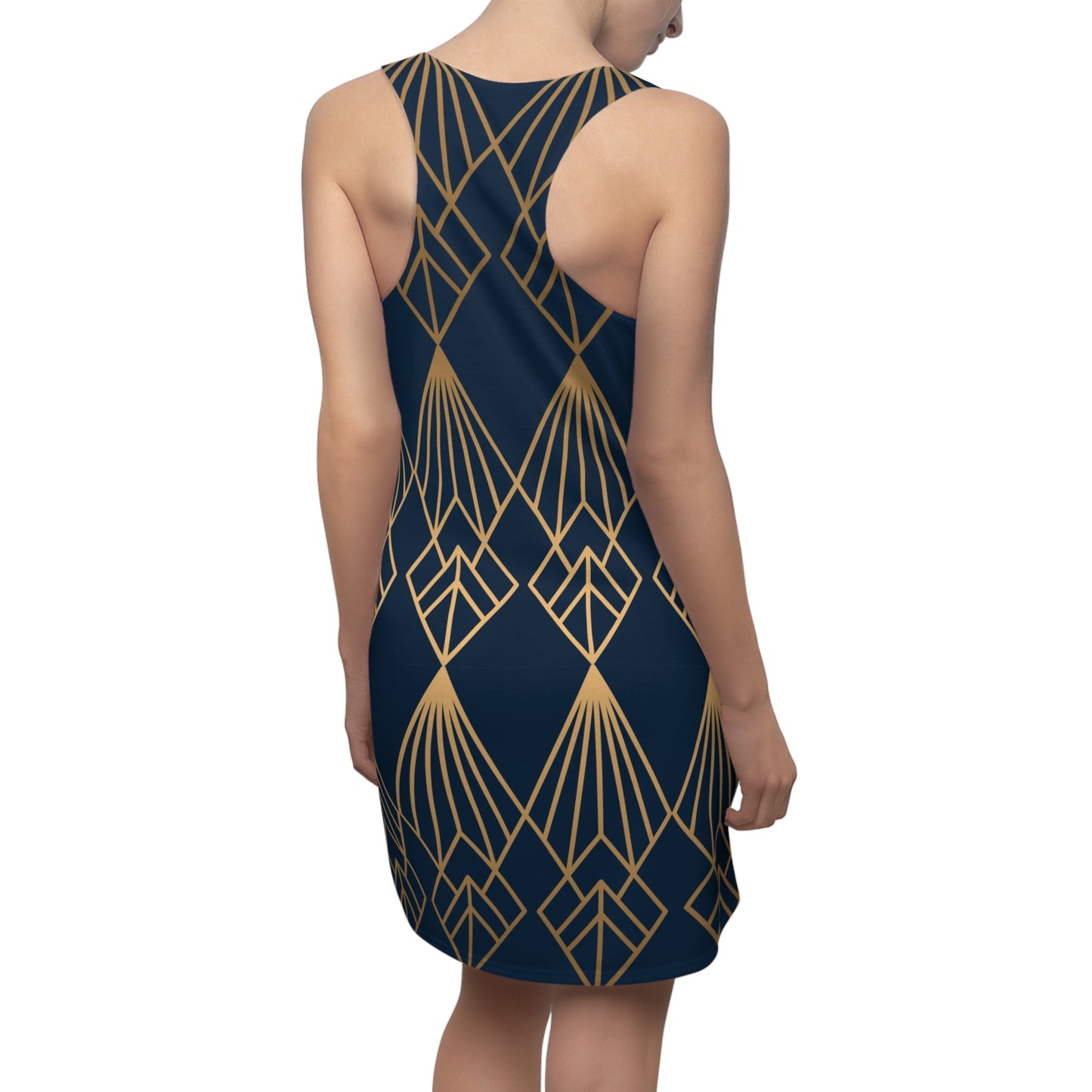 Luxury Racerback Dress mit Art Deco Muster für Damen